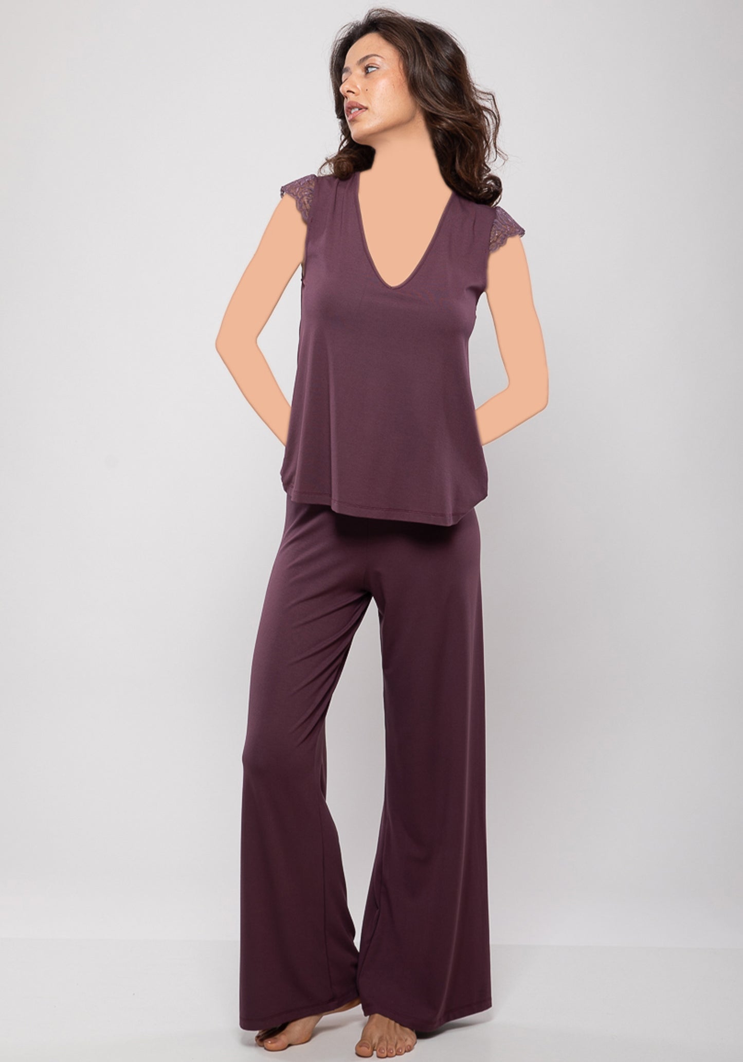 S&L Sleeveless Lace Nighty