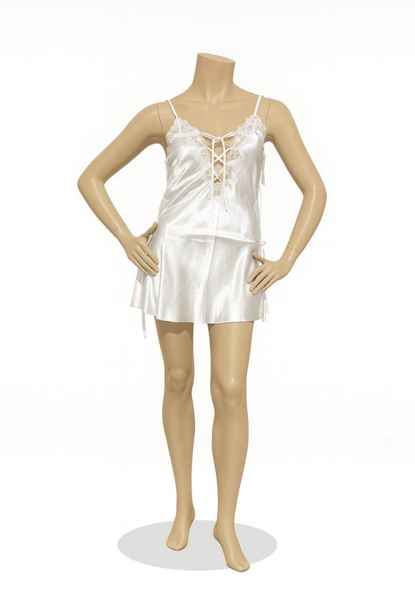 Satin Babydoll Side Dantel Openings