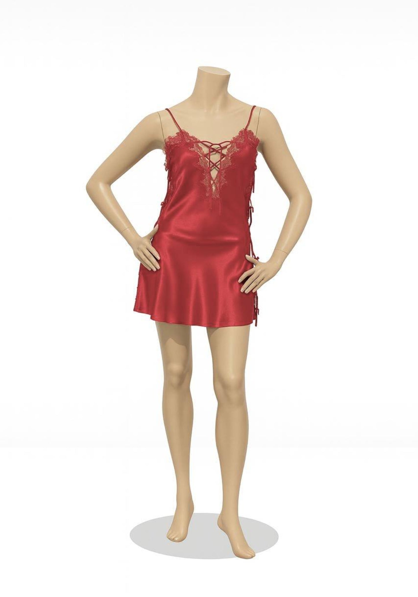 Satin Babydoll Side Dantel Openings