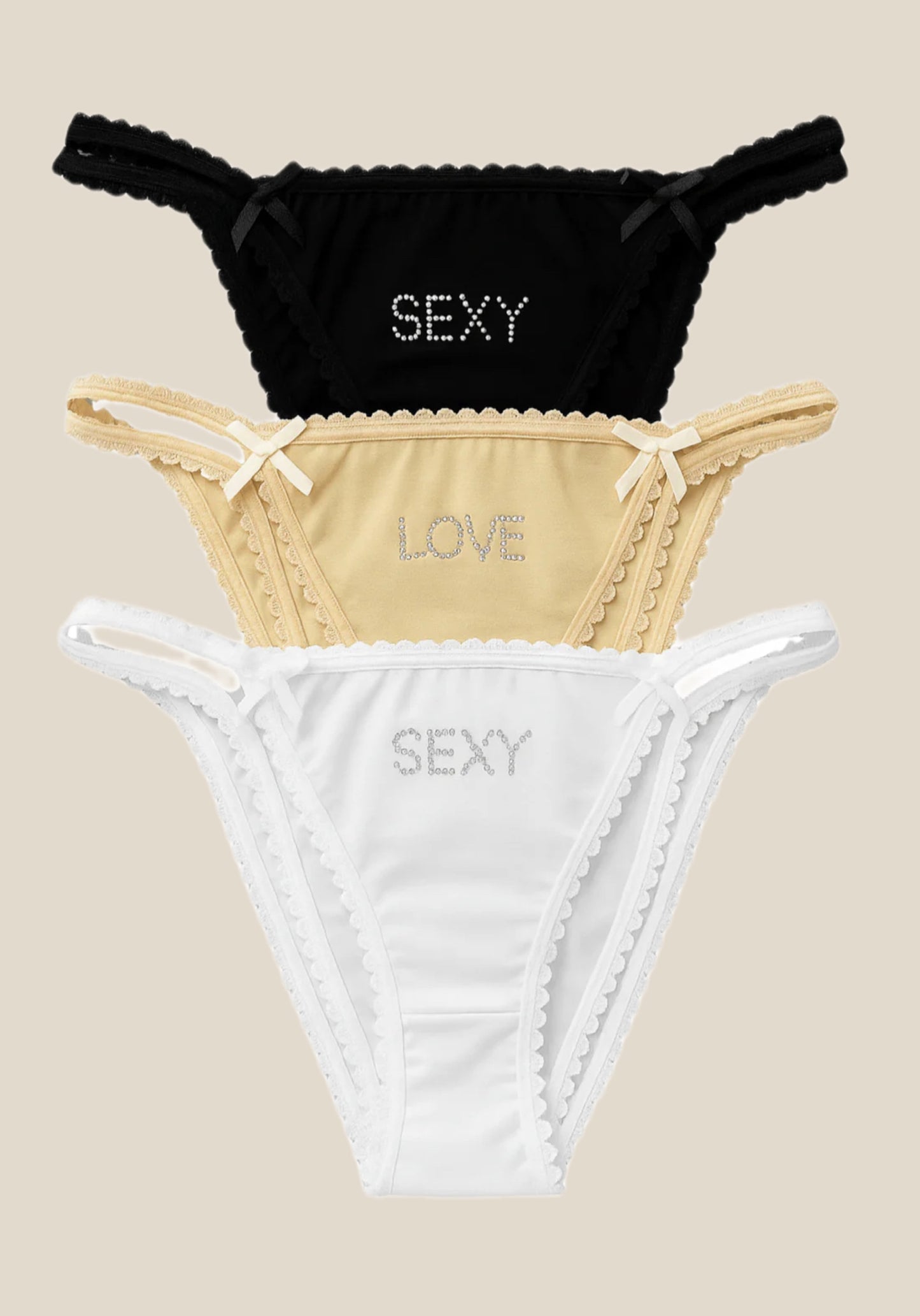 Tartar Stones With Side Elastic Straps Panties