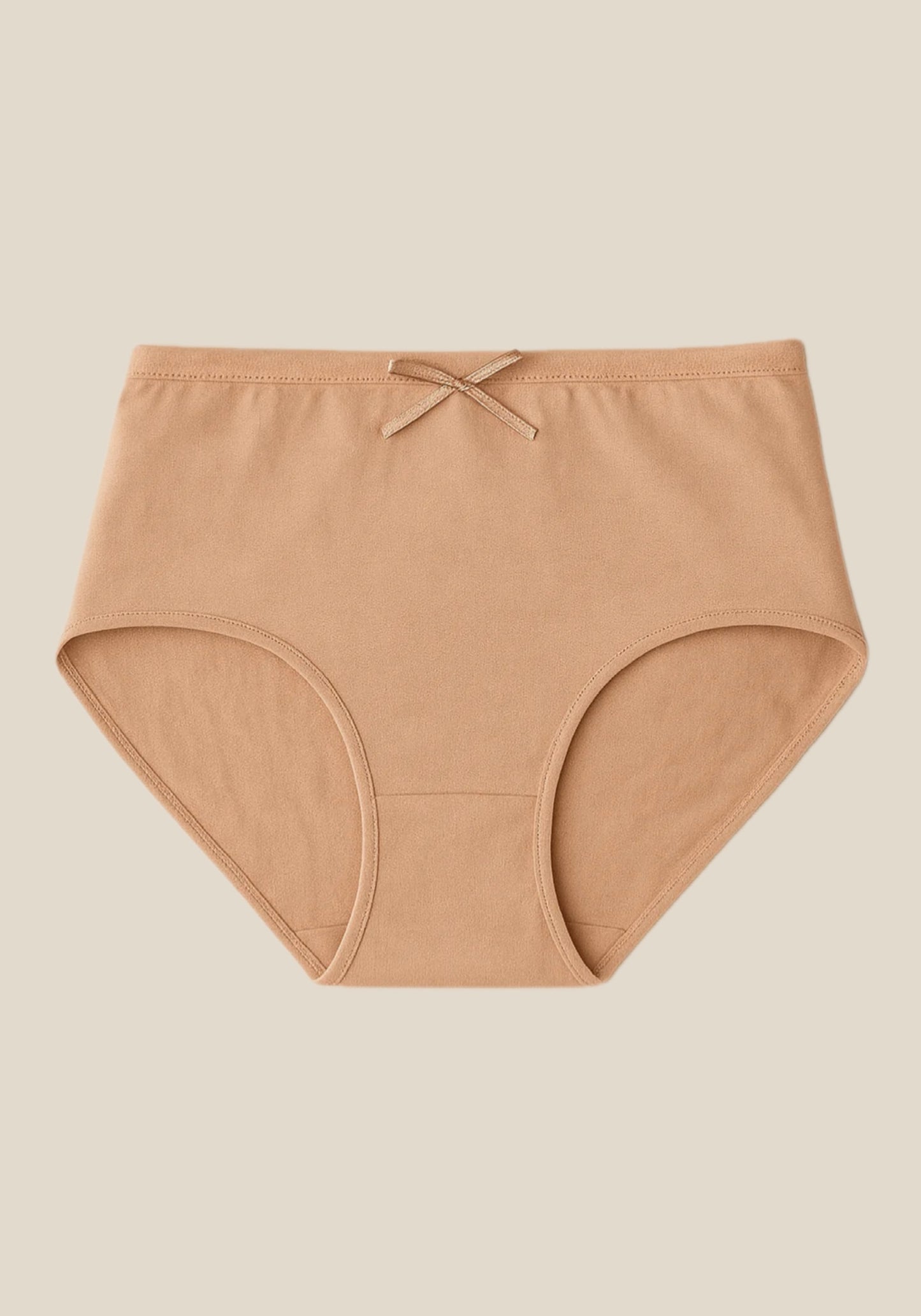 PLUS Plain Cotton Hi Waist Panties