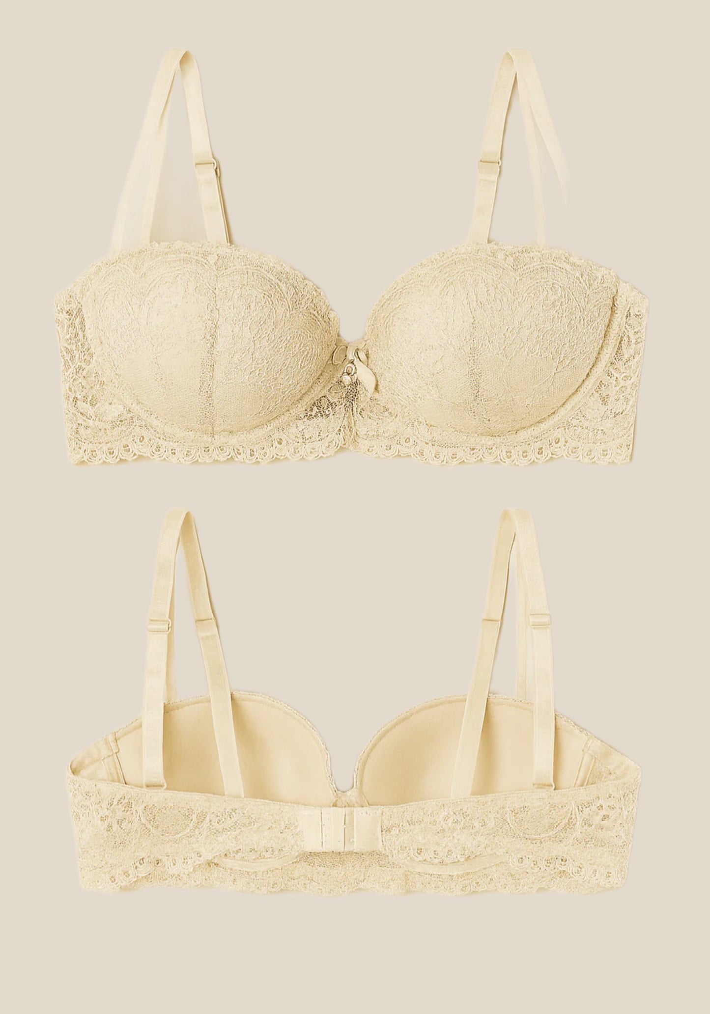 Strapless Filled Lace Bra