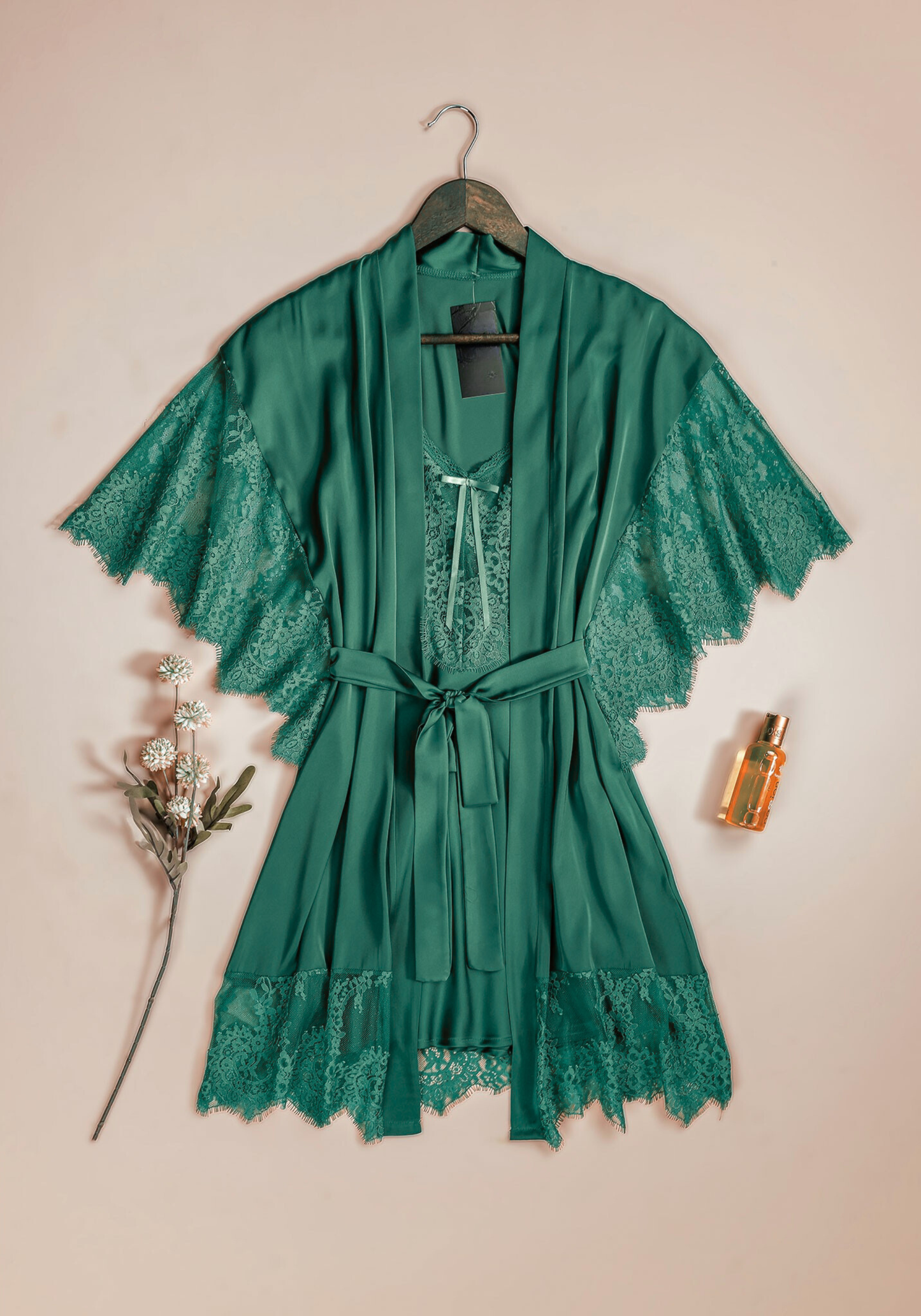 LNGR Satin Robe Set