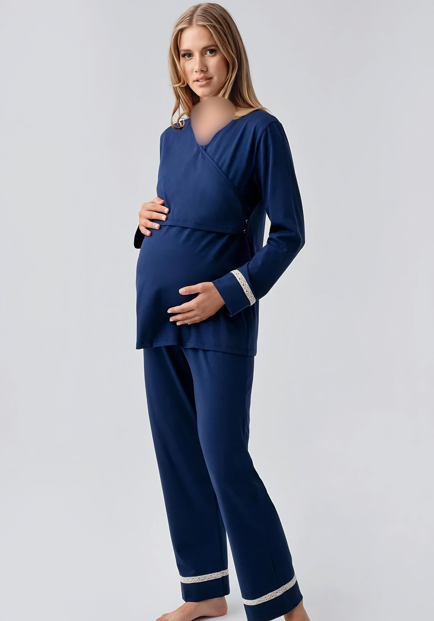 Maternal Cotton Lycra Long Sleeve Pajamas