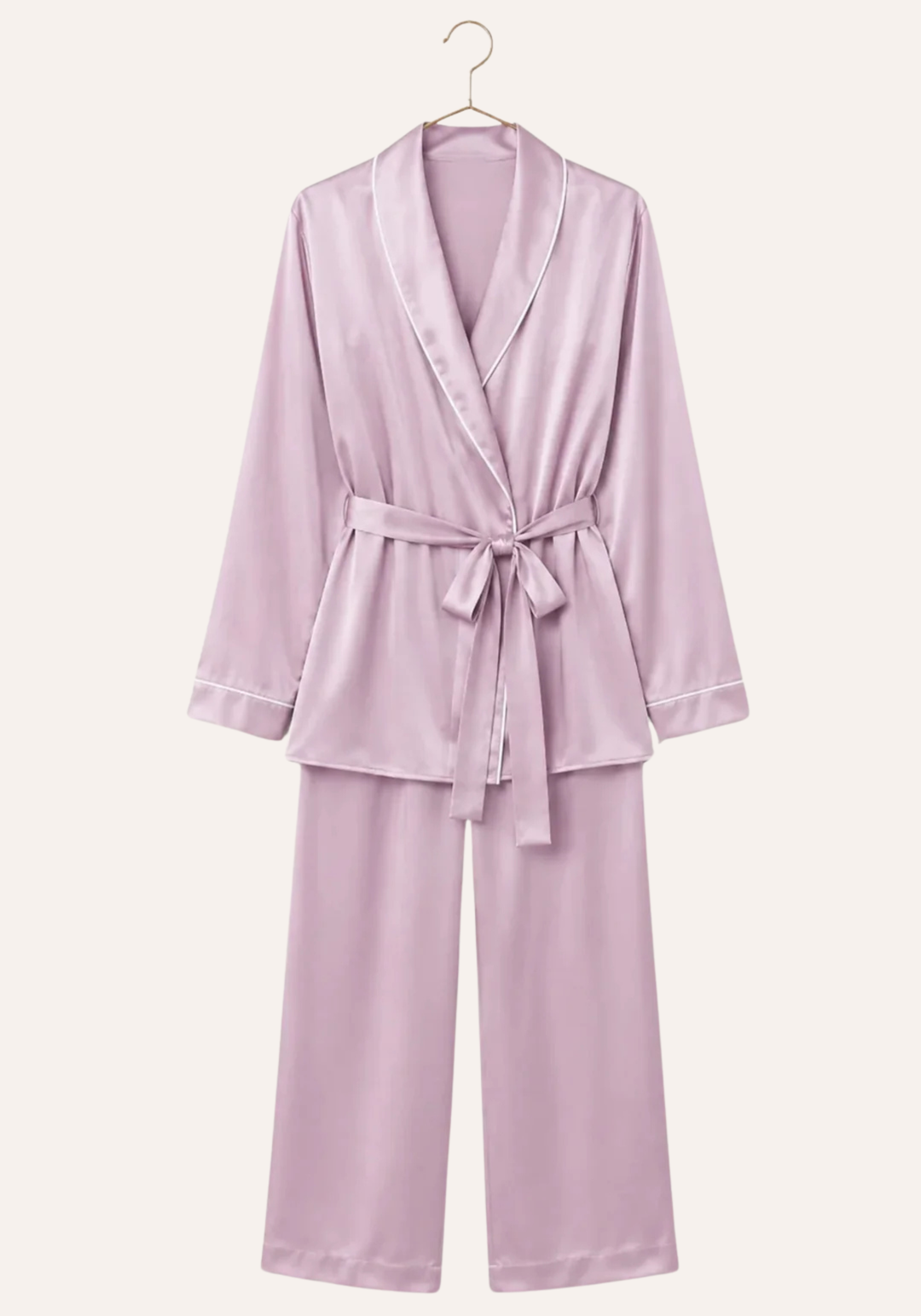 Satin Collar Button Pajama