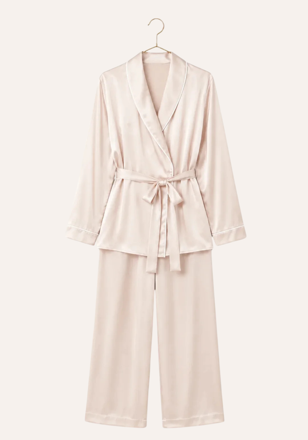 Satin Collar Button Pajama
