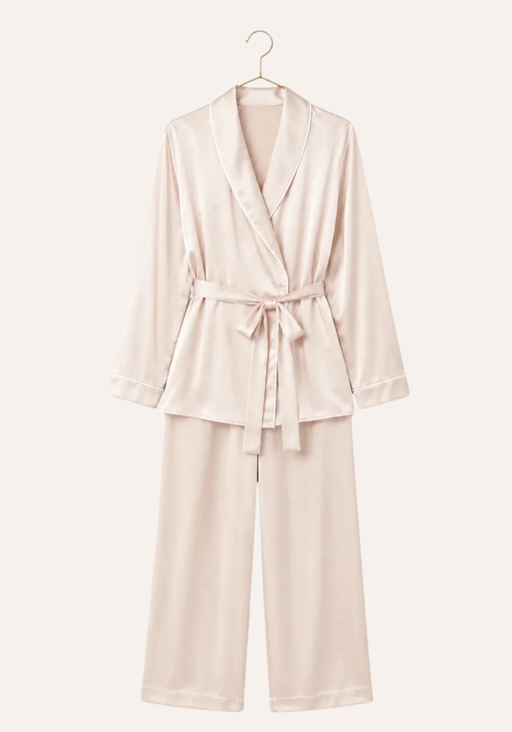 Satin Collar Button Pajama