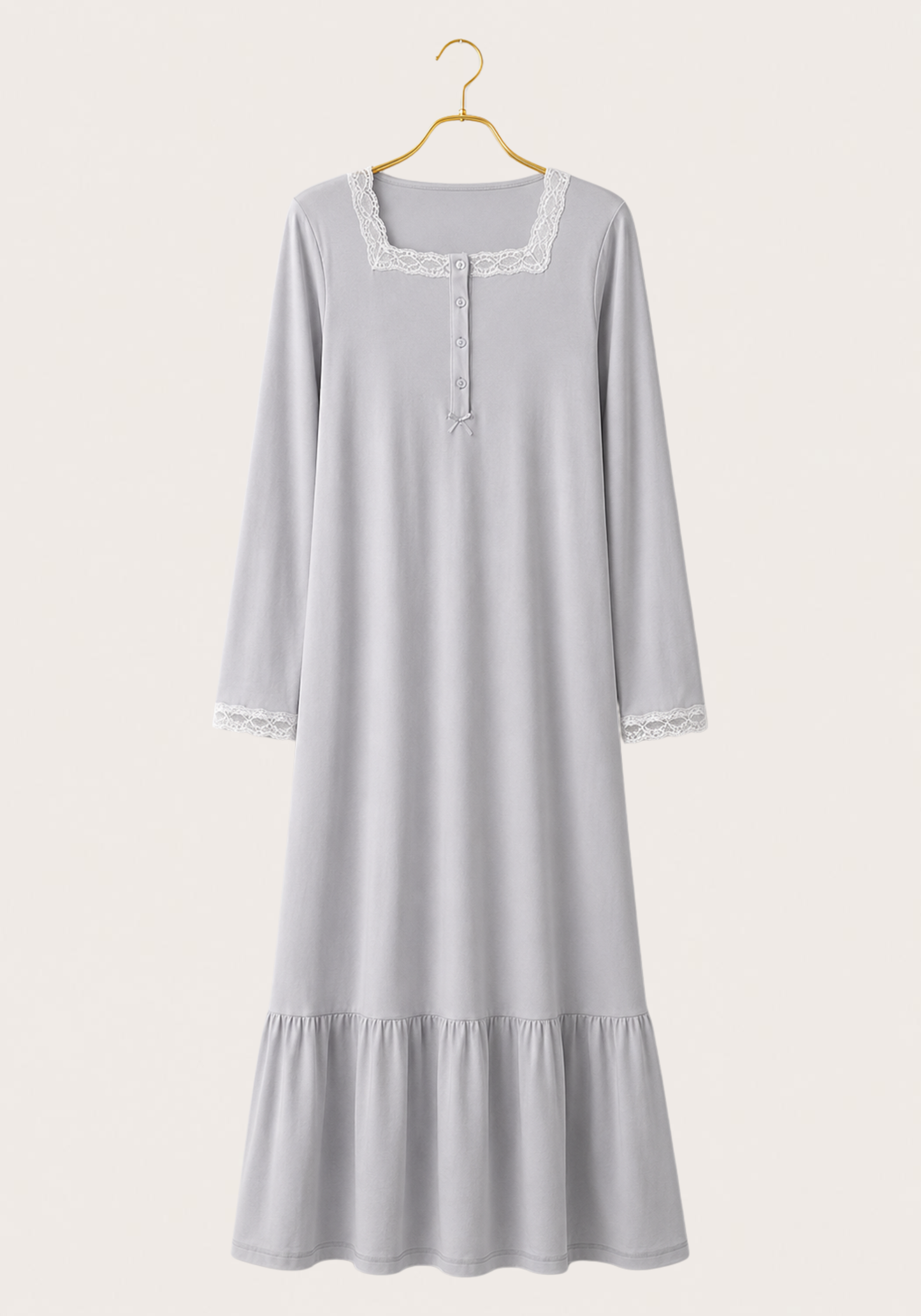 Plus Size Long Sleeve Long Gown