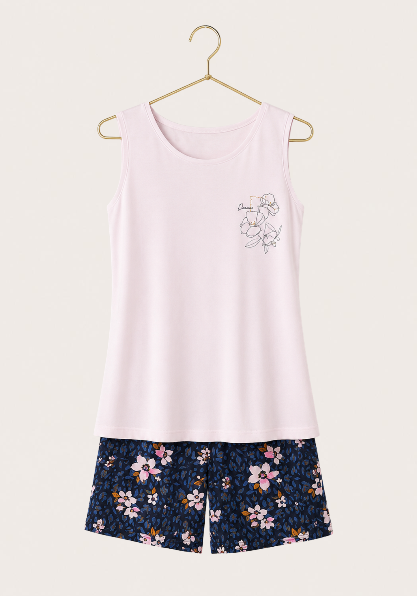 Viscose Lycra Plus Size Sleeveless Top And Floral Short Set
