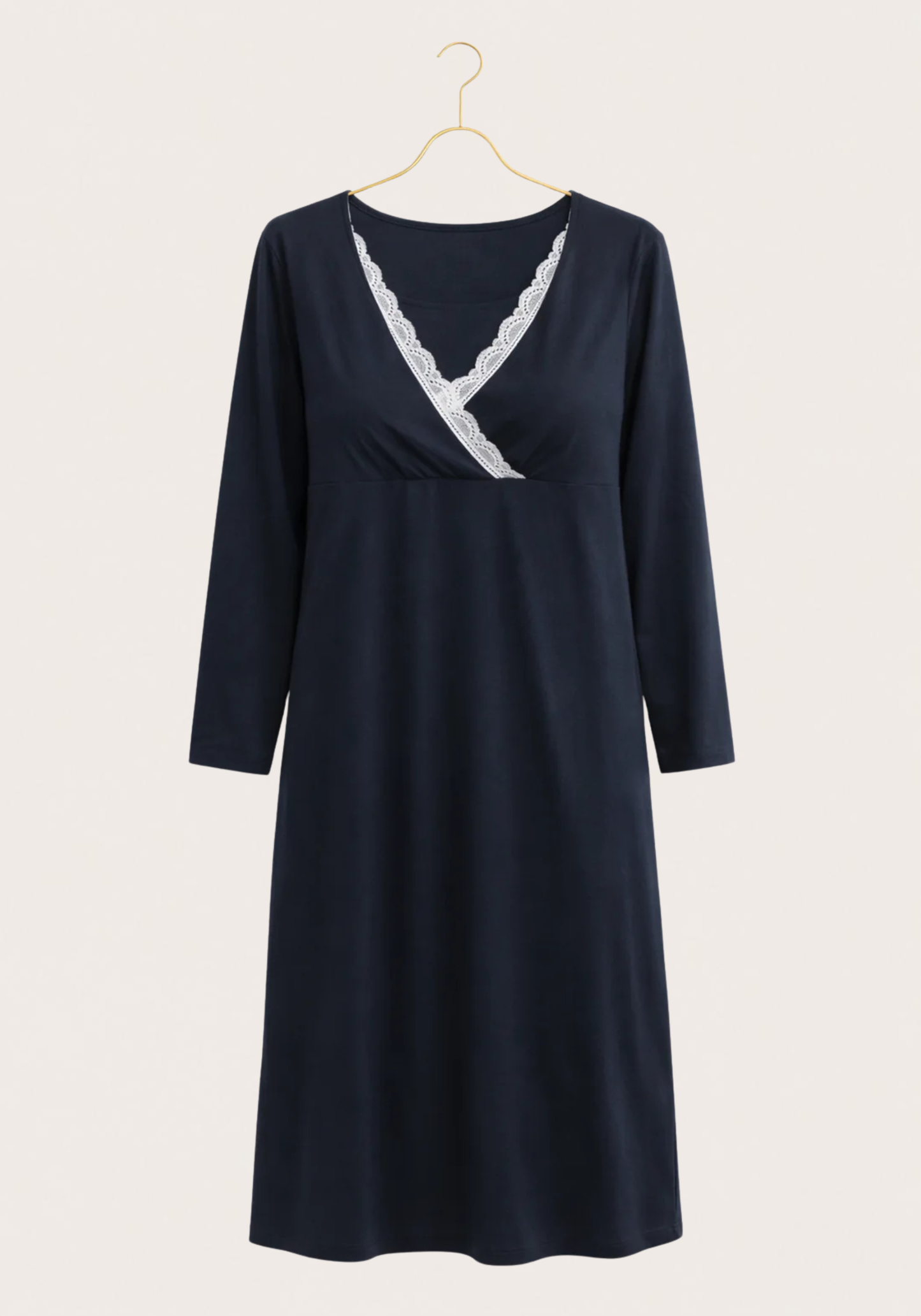 قميص نوم قصير بأكمام طويلة للأمهات