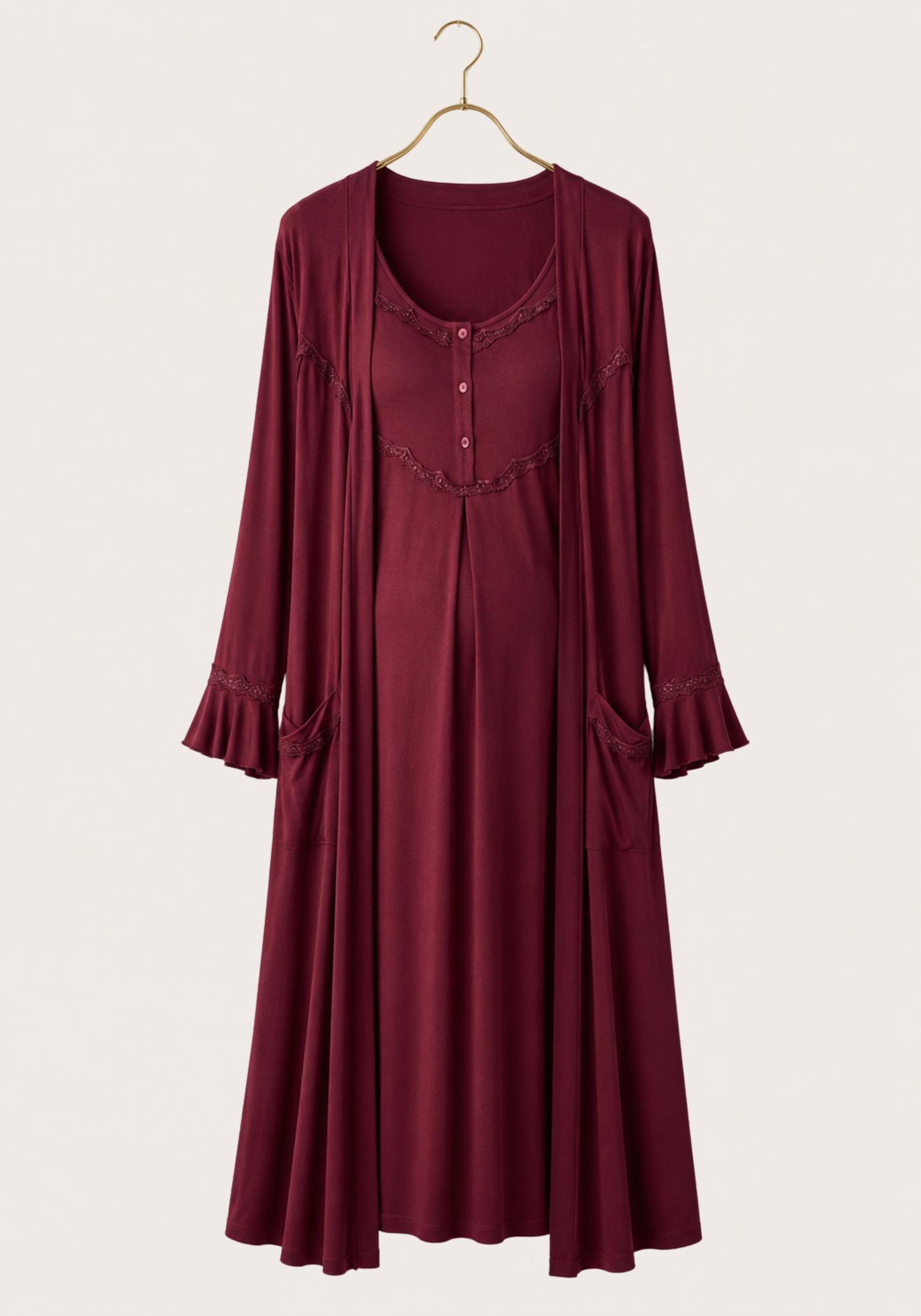 Maternal Long Robe Set