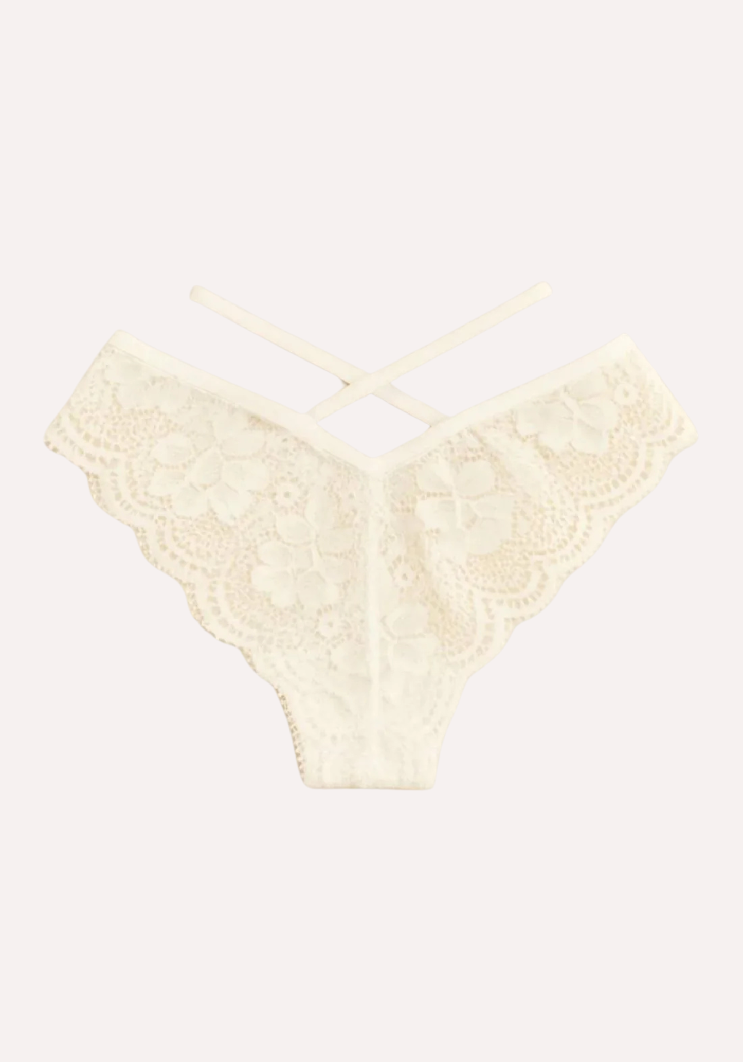 Front Back X-Strap V-Lace Panties