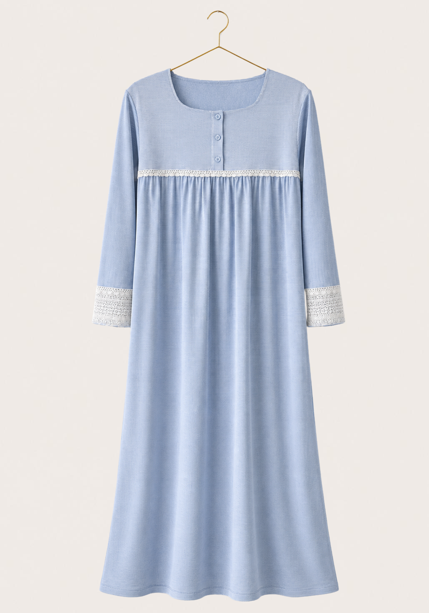 Long Sleeve Long Night Gown