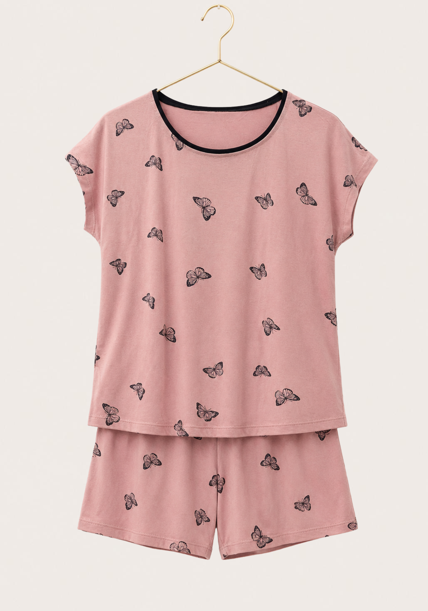 Short Sleeve Top With Short Set