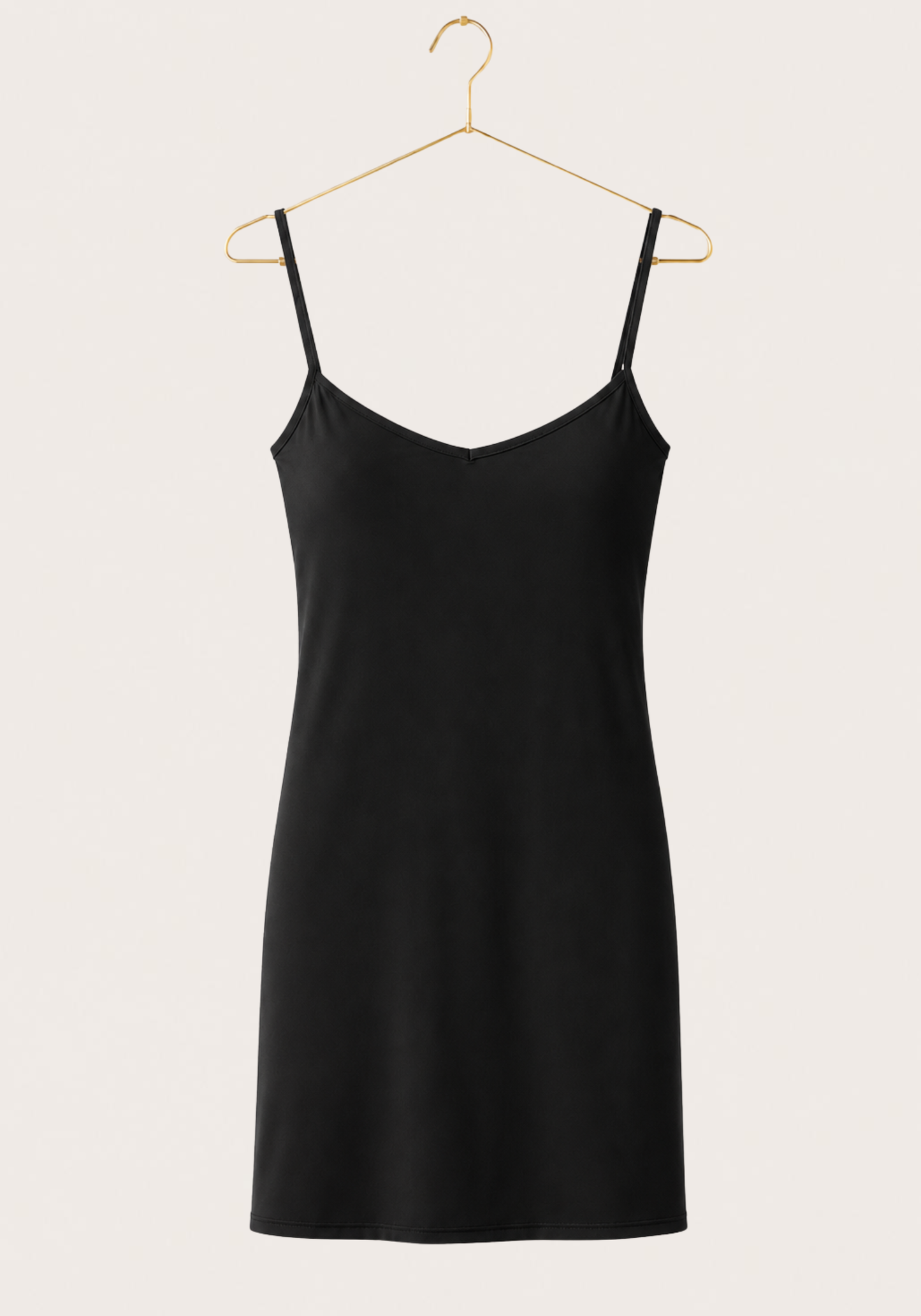 Underdress: Basic Plain Shoulder Strap Short Jupon Nighty (80% Polyamide 20% Lycra)