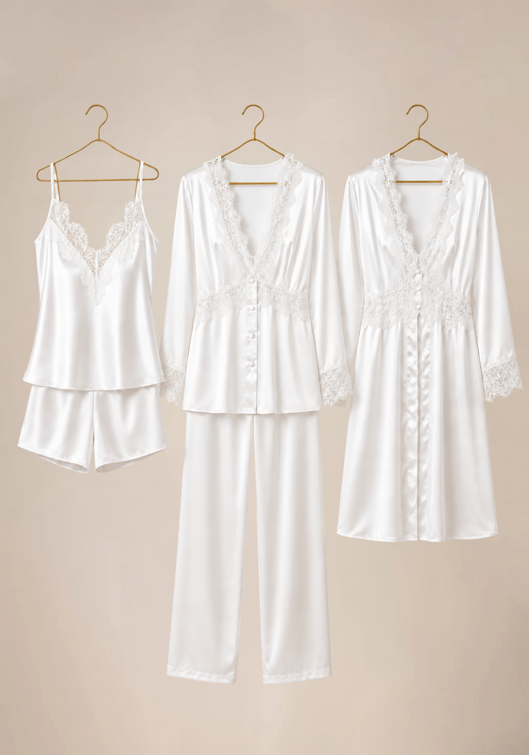 Bridal 6 Piece Satin Set