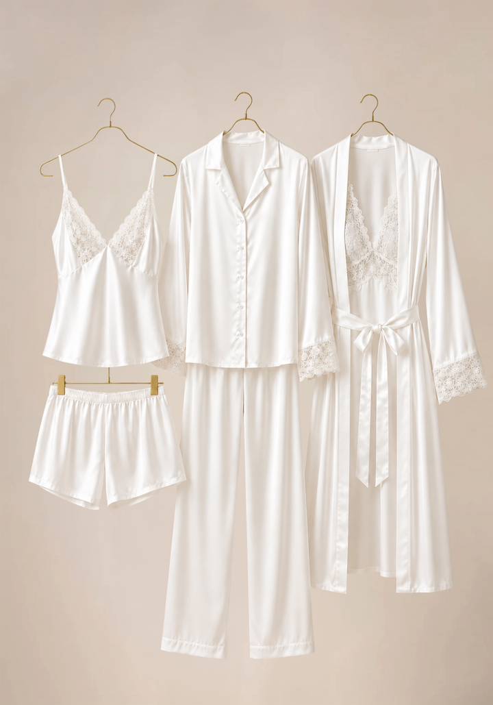Bridal 6 Piece Satin Set