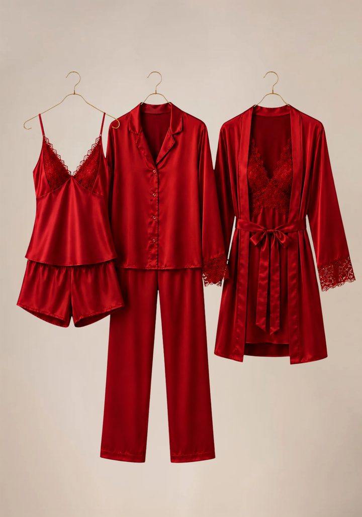 Bridal 6 Piece Satin Set