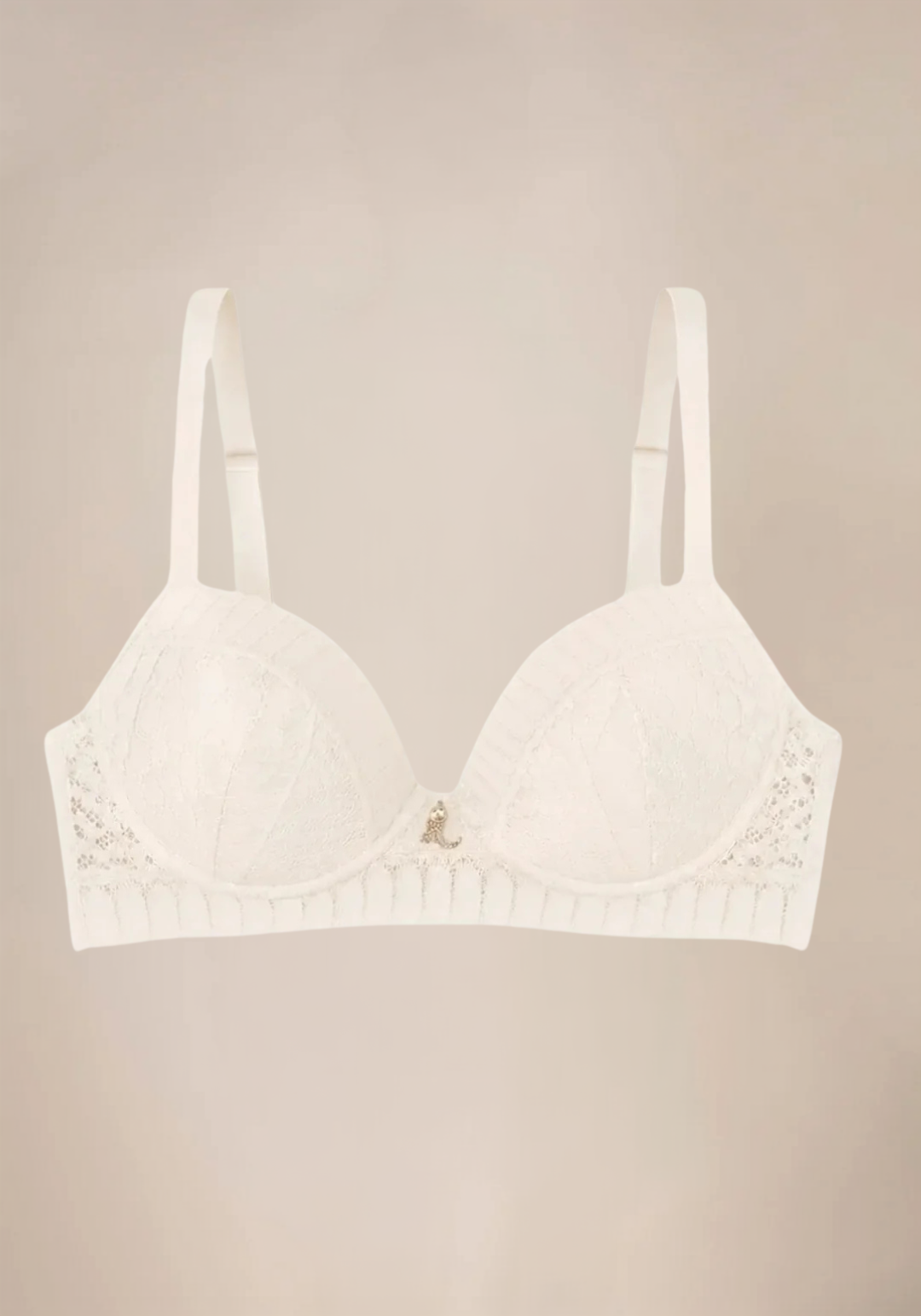 Hollow Breast Geometric Lace Bra