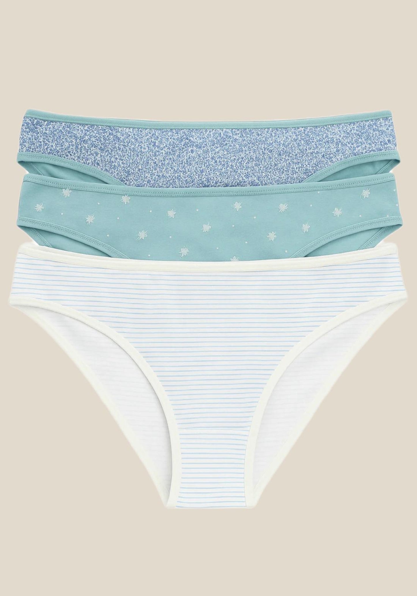 مجموعة بيكيني مطبوعة UNDR مكونة من 3 قطع