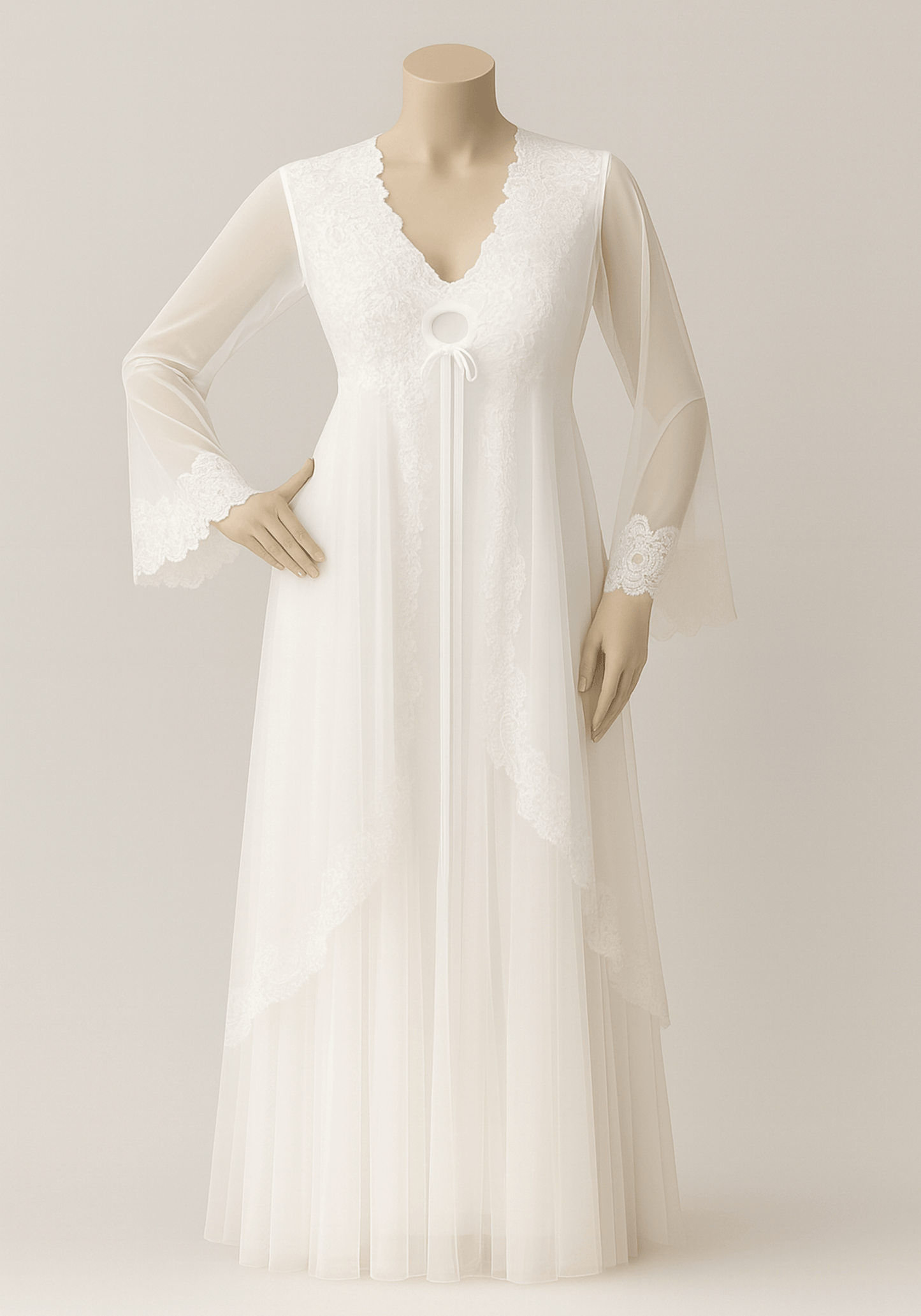 مجموعة فستان الزفاف الطويل من LNGR