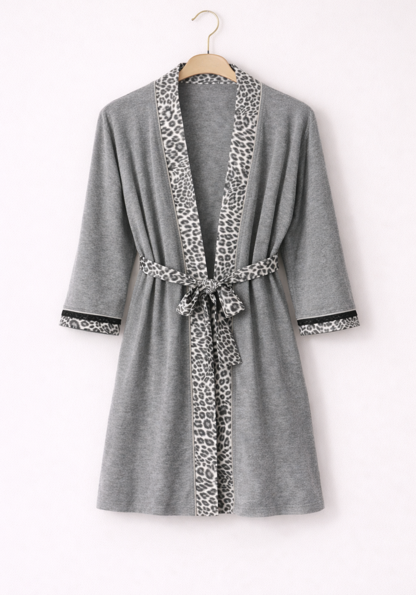 Long Robe With Leopard Lining (Vis Els)