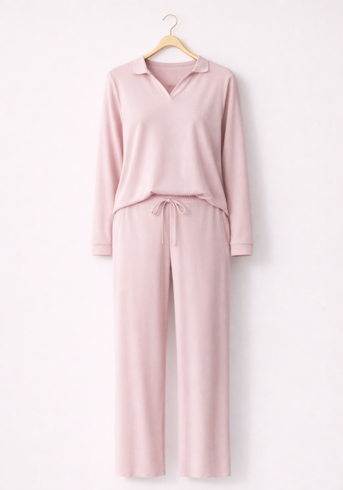 Long Sleeve Fully Plain Pajamas (Pes Vis Els)