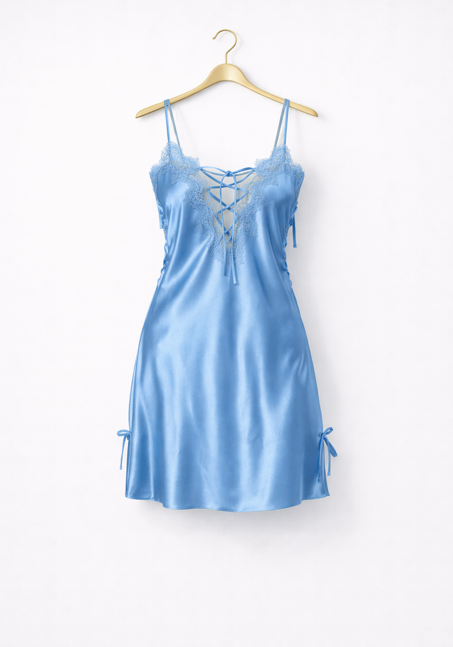 Satin Babydoll Side Dantel Openings