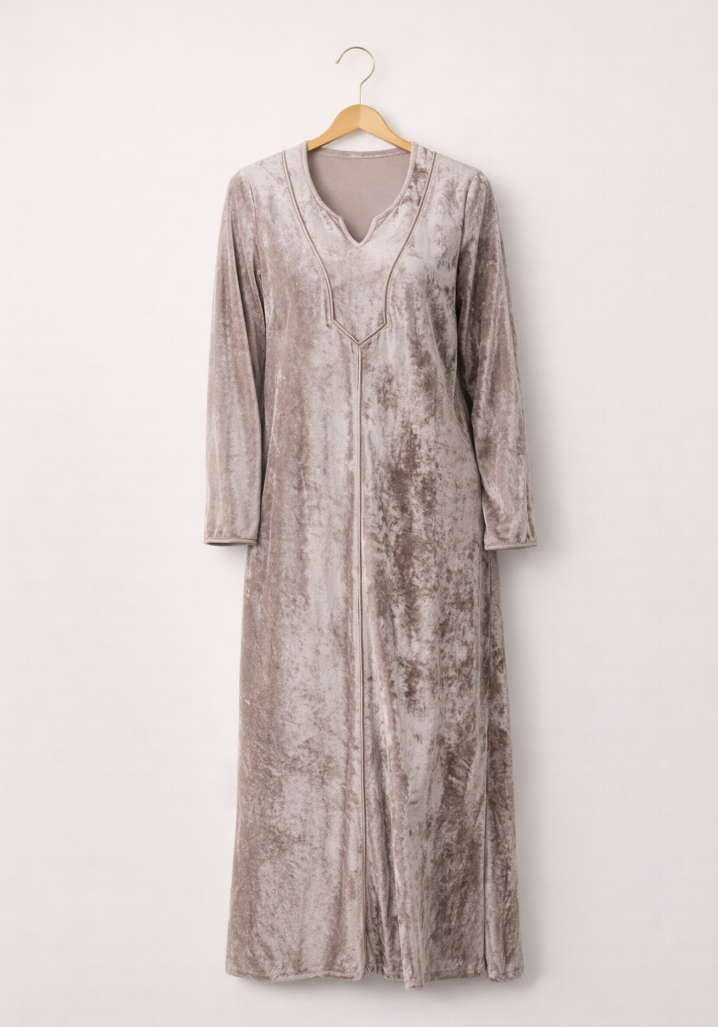 Velour Long Sleeve Long Nighty