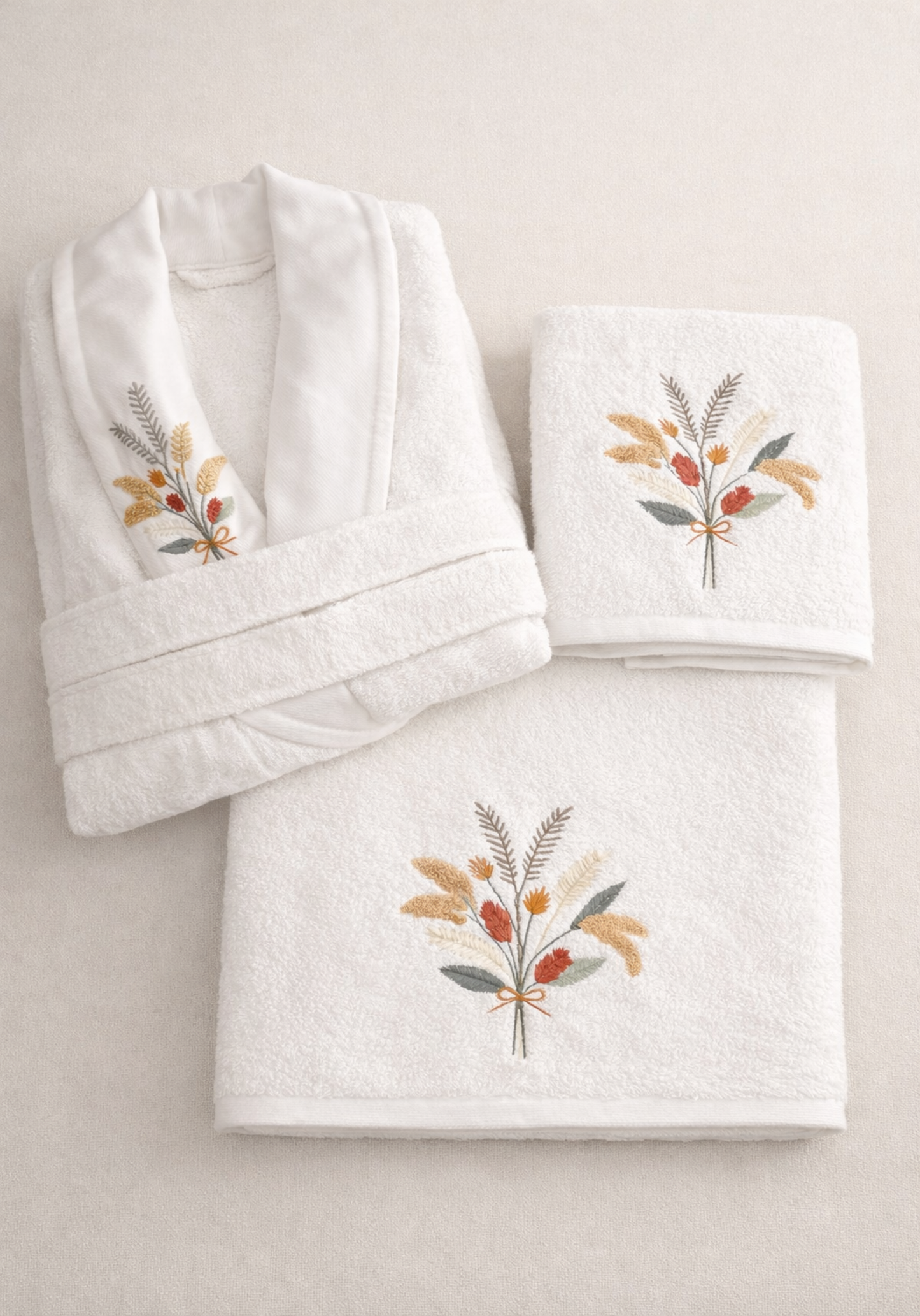 BTH 3 Piece Single Bamboo Bathrobe Set