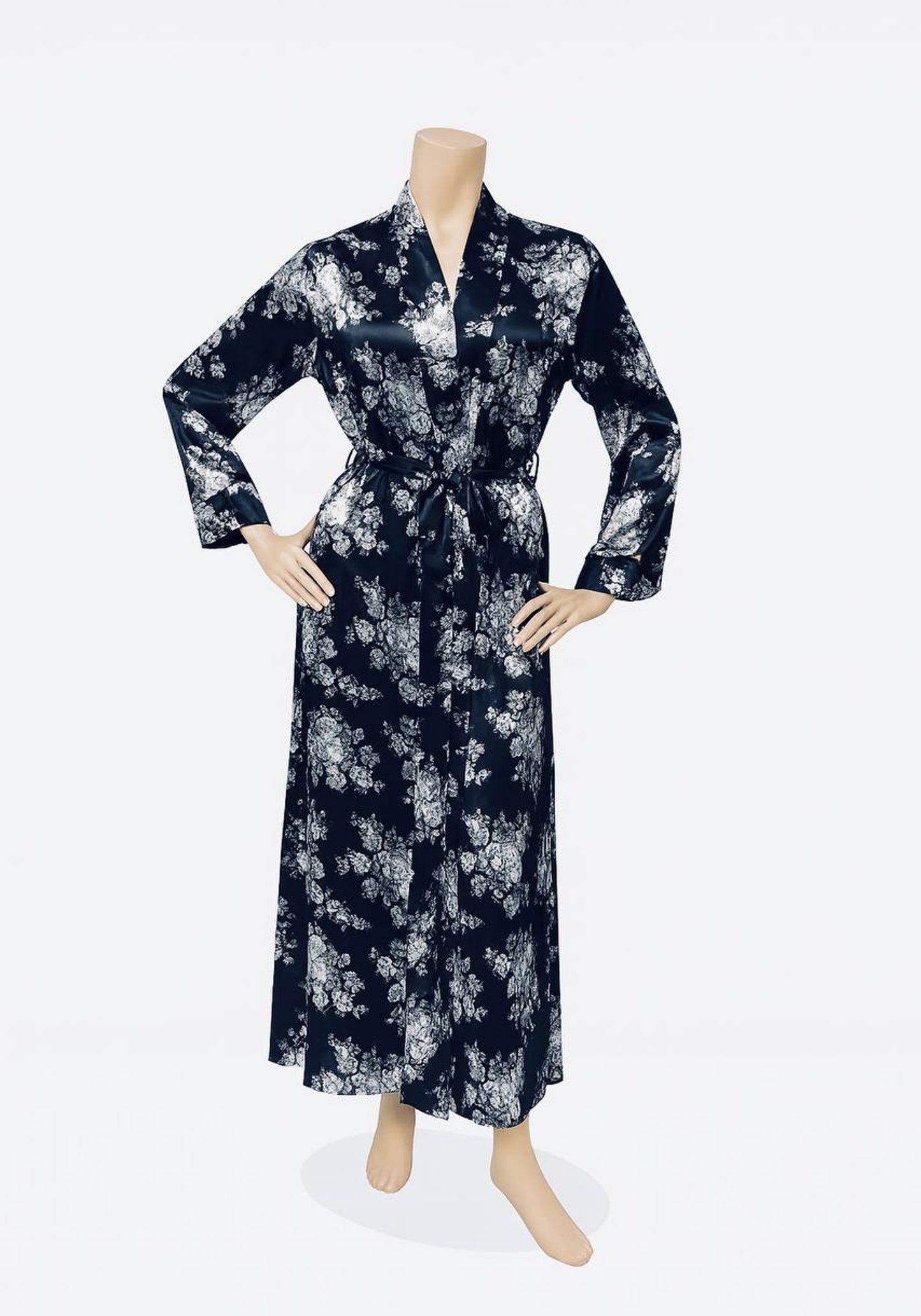 Satin Long Printed Robe