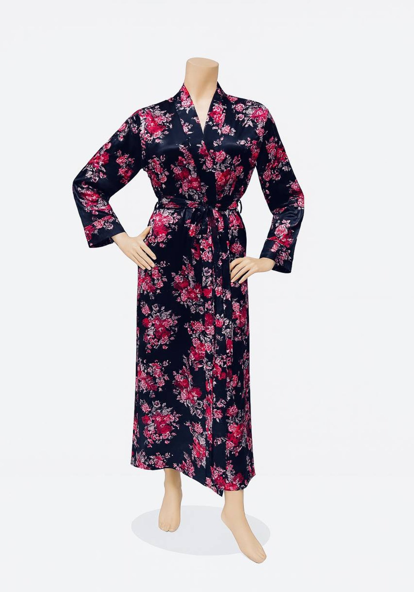 Satin Long Printed Robe