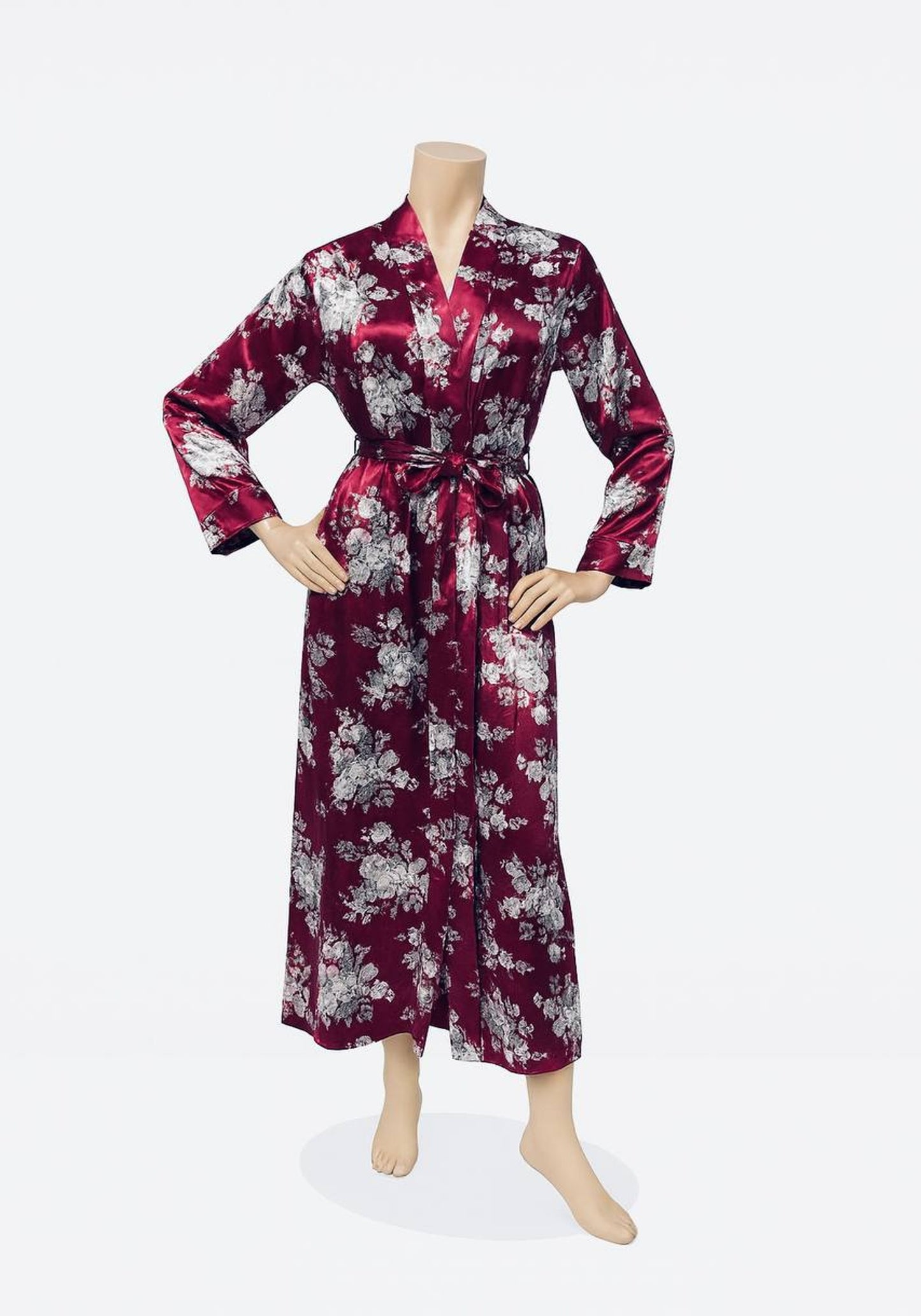 Satin Long Printed Robe