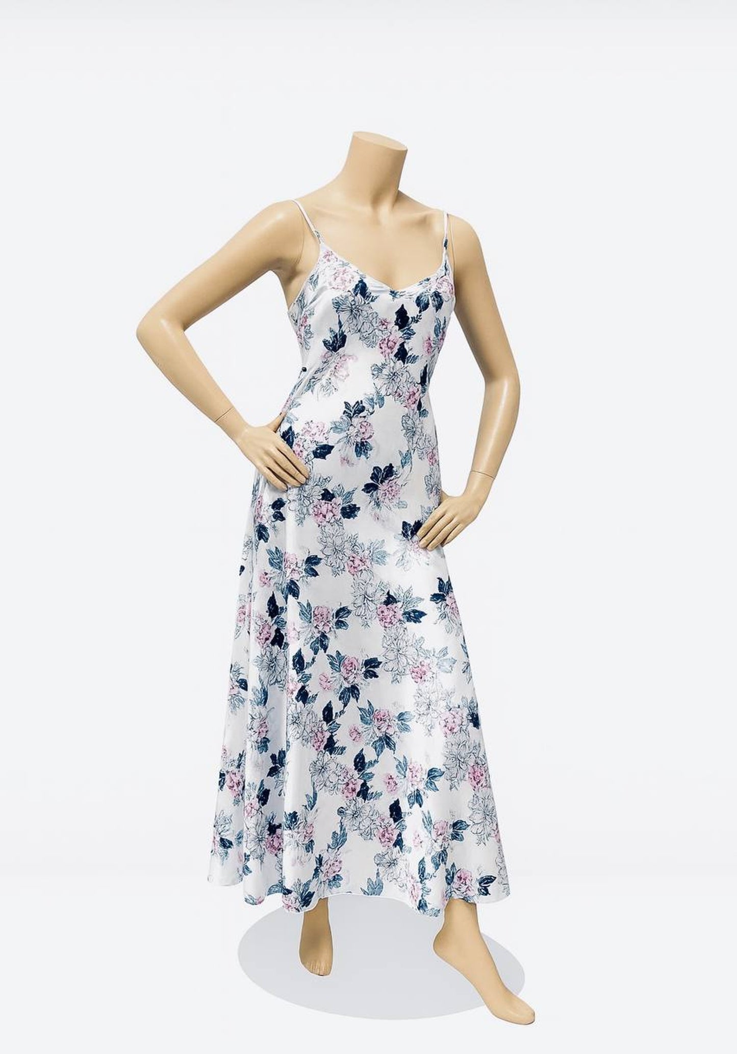 Satin Long Printed Nighty