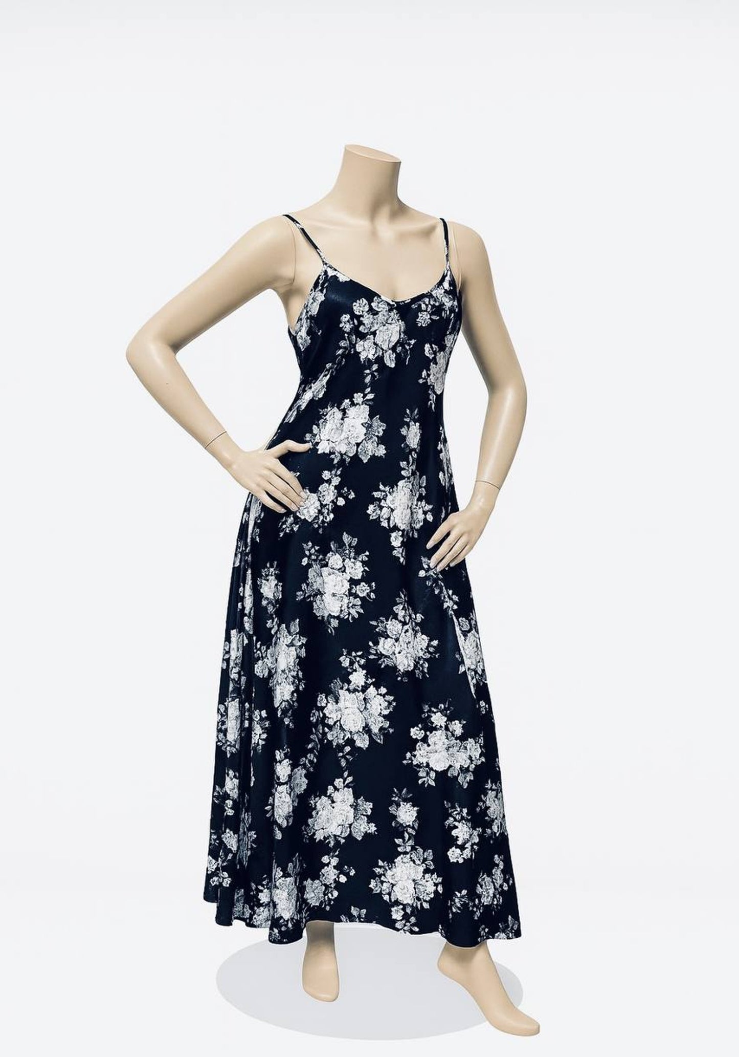 Satin Long Printed Nighty