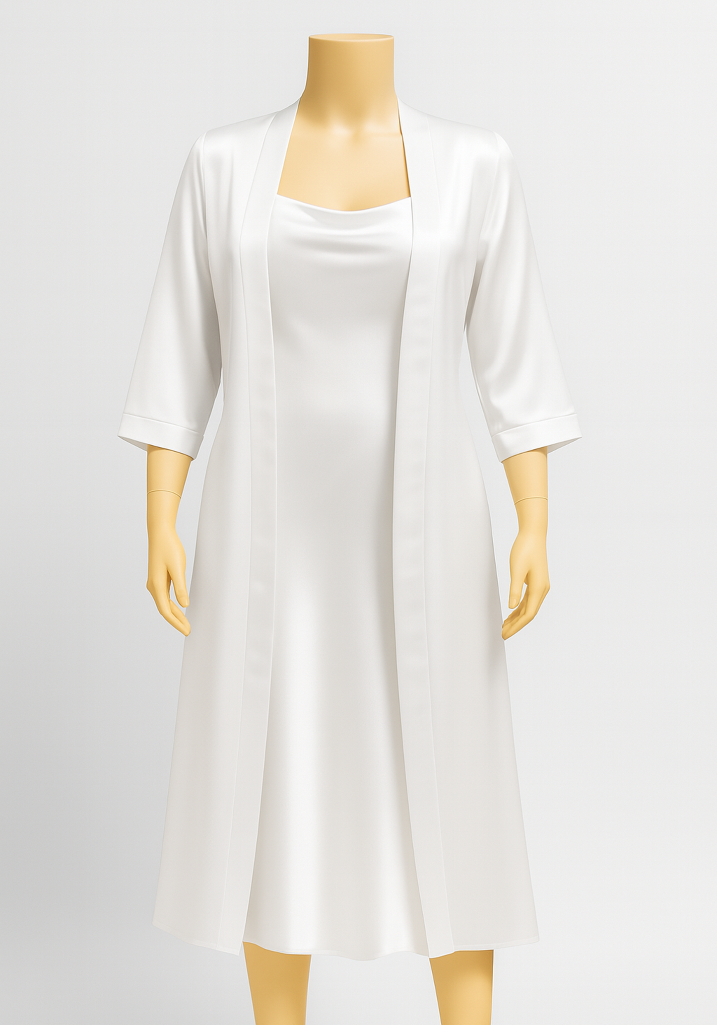 LNGR Satin Long Robe Set