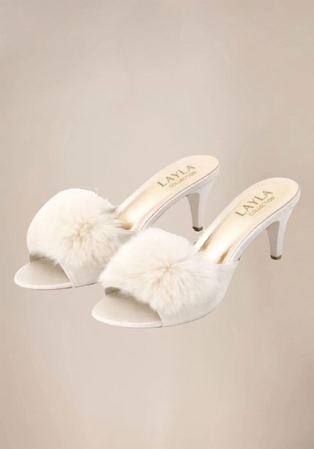 8Cm Heel With Furr Slippers