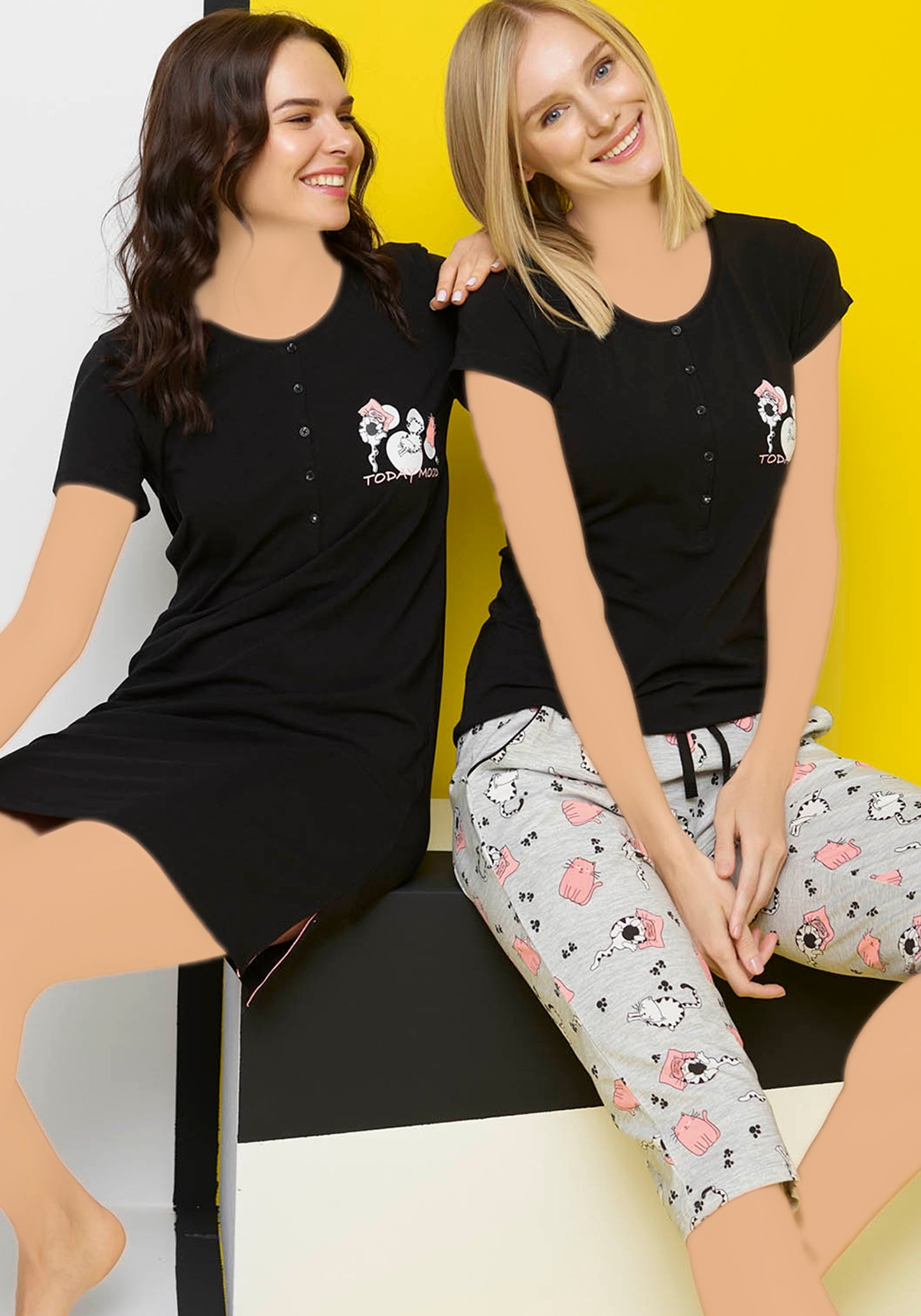 قميص نوم بأكمام قصيرة من S&amp;L