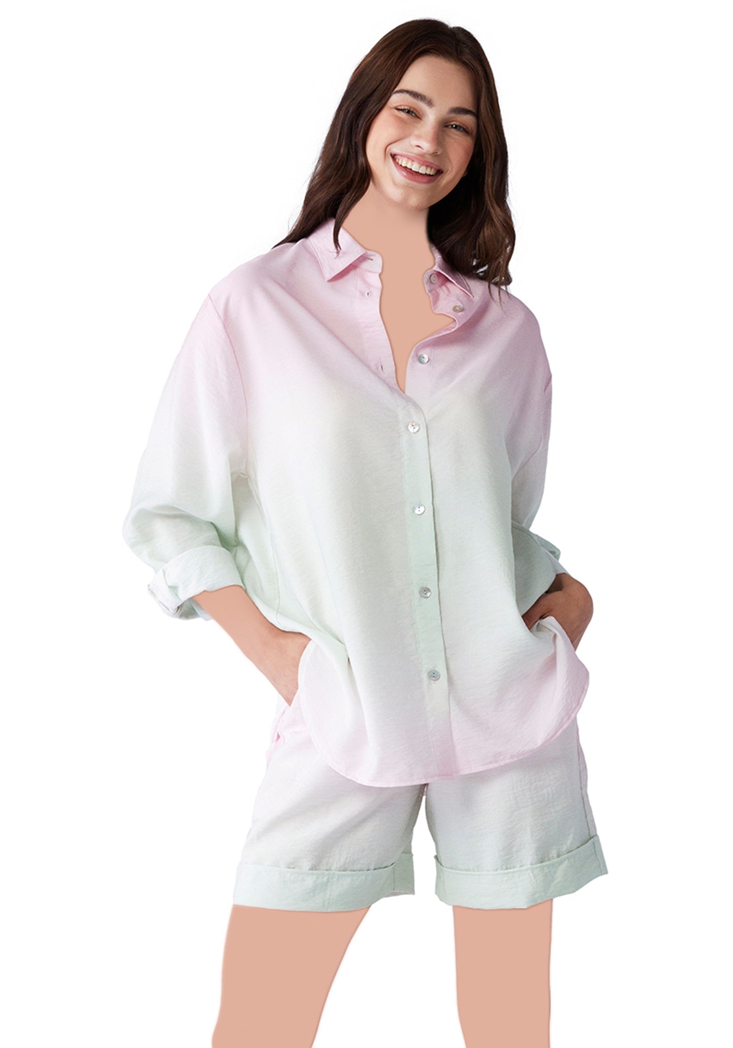 طقم شورت بأزرار وياقة من S&amp;L