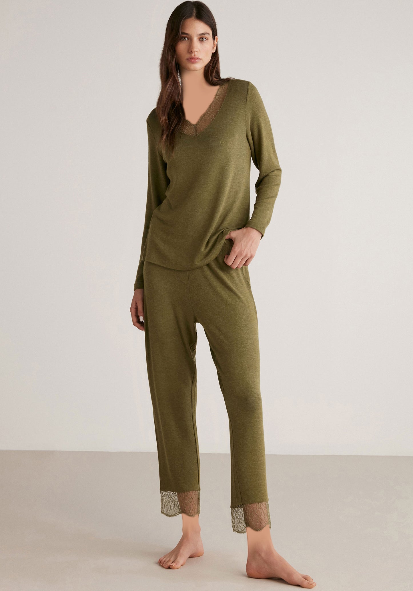 بيجامة S&amp;L بأكمام طويلة