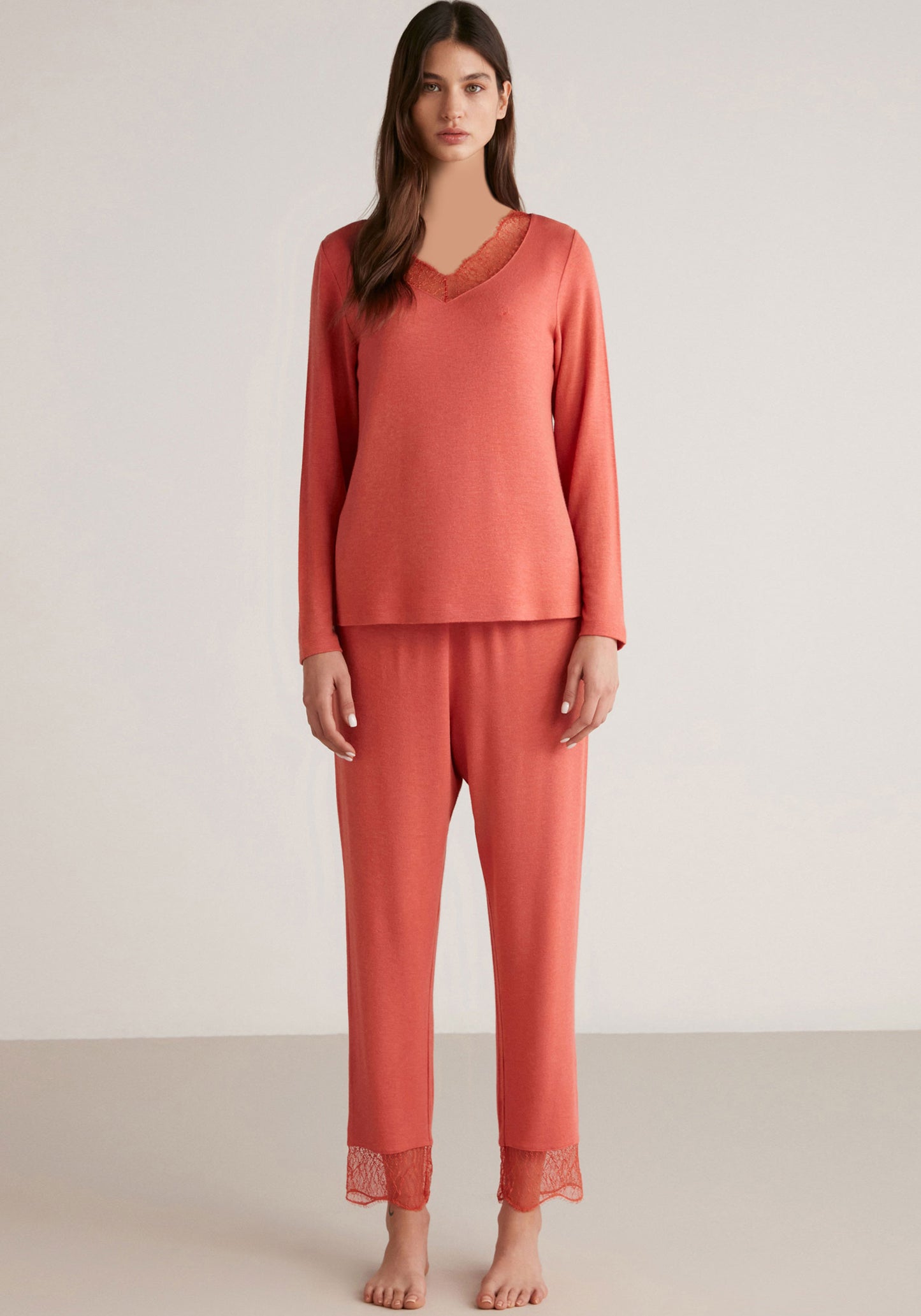 بيجامة S&amp;L بأكمام طويلة