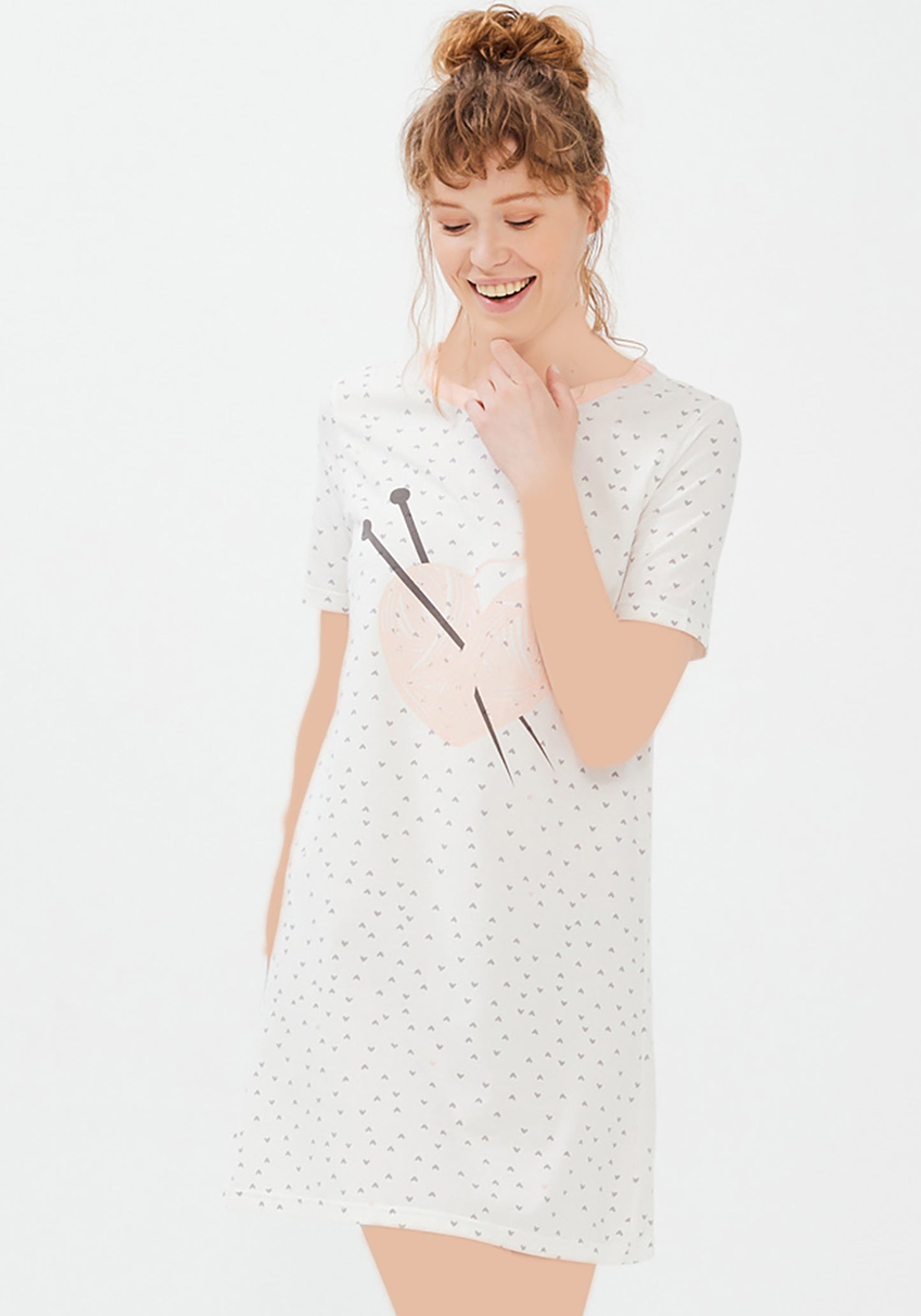 قميص نوم بأكمام قصيرة من S&amp;L