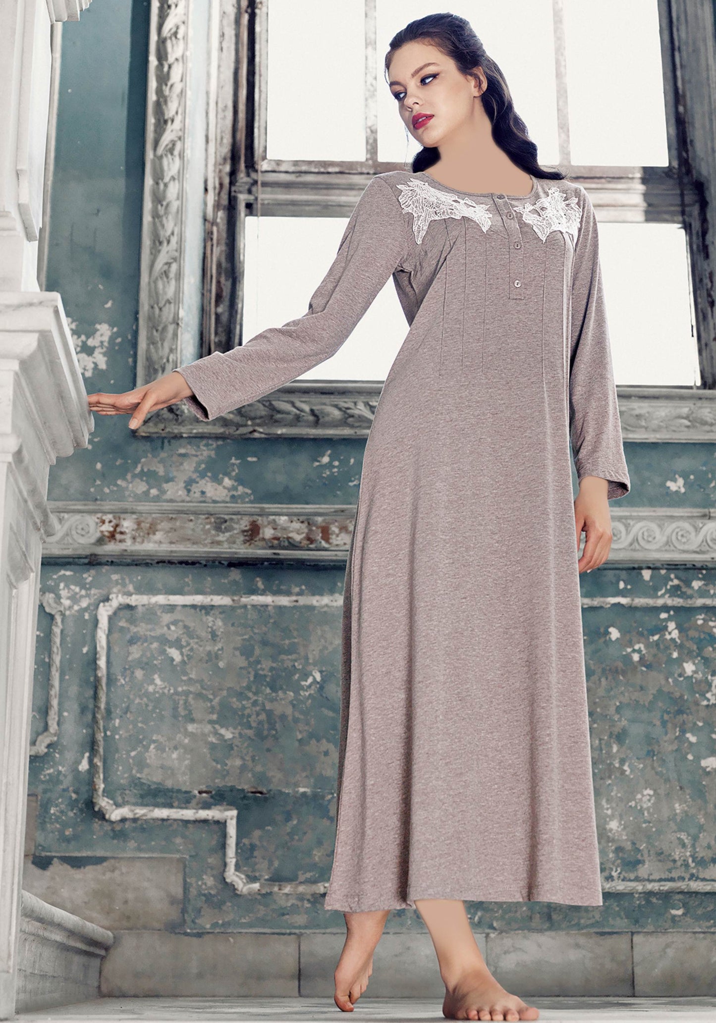 قميص نوم طويل من S&amp;L