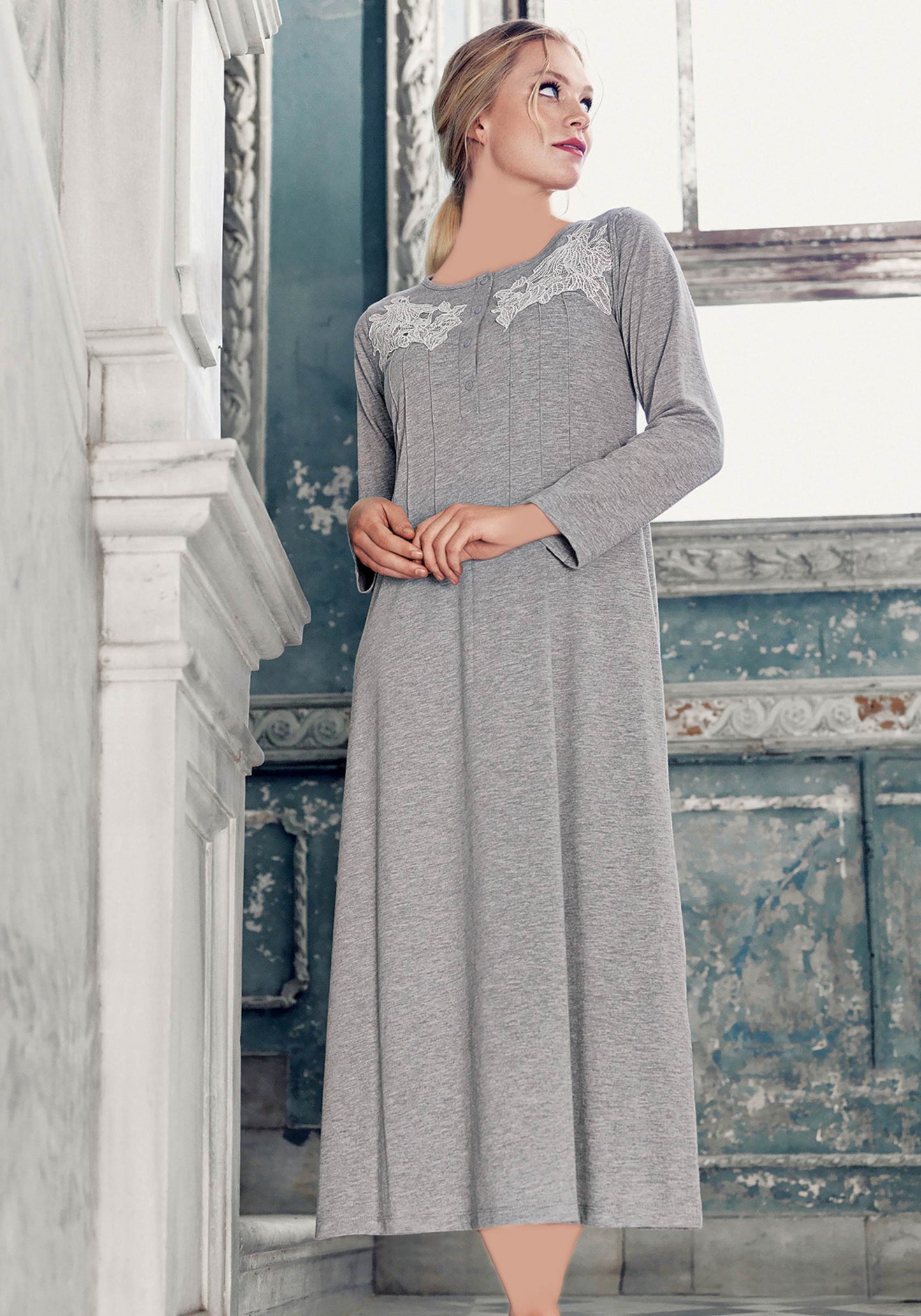 قميص نوم طويل من S&amp;L