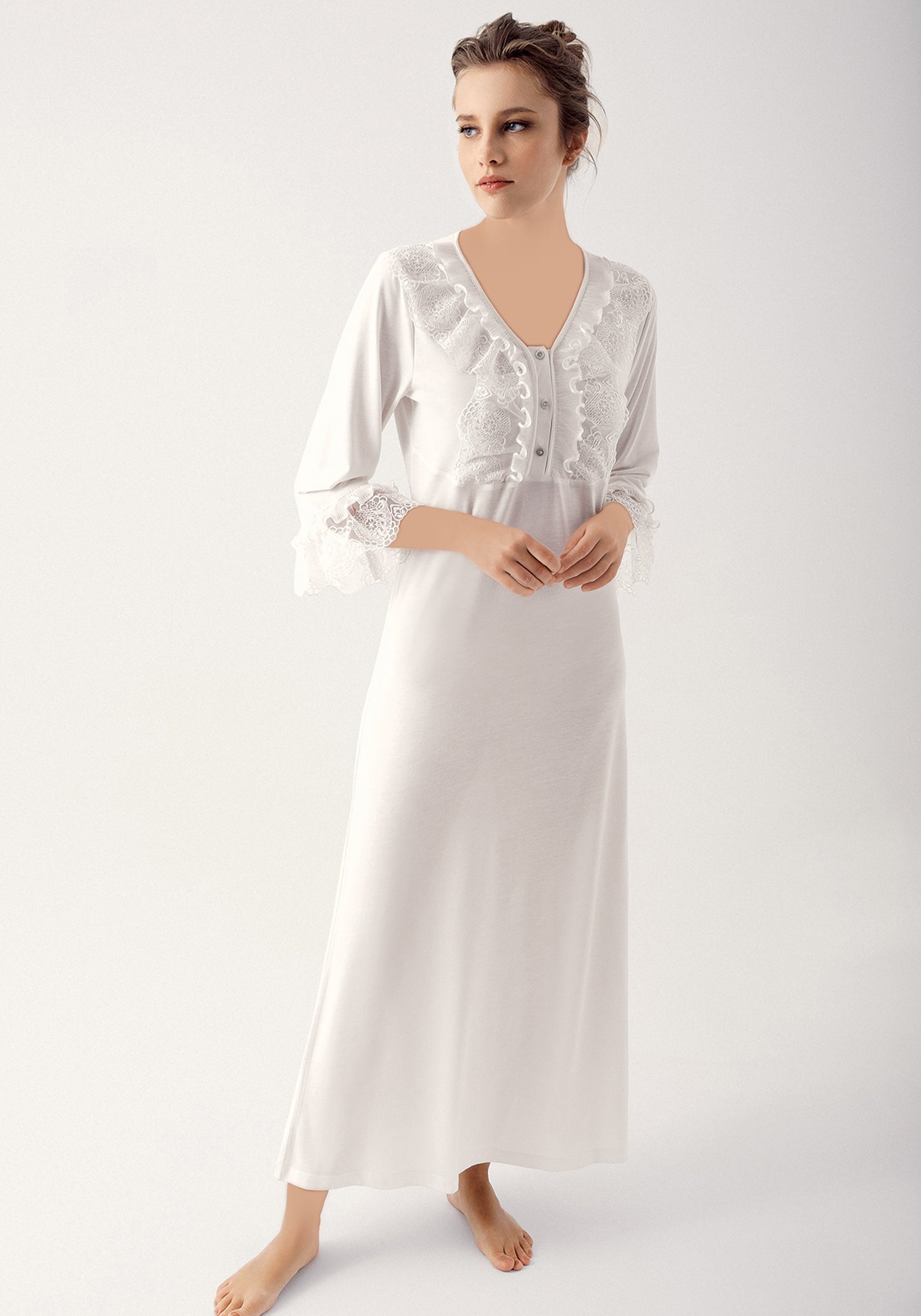 ثوب نوم طويل للأمومة