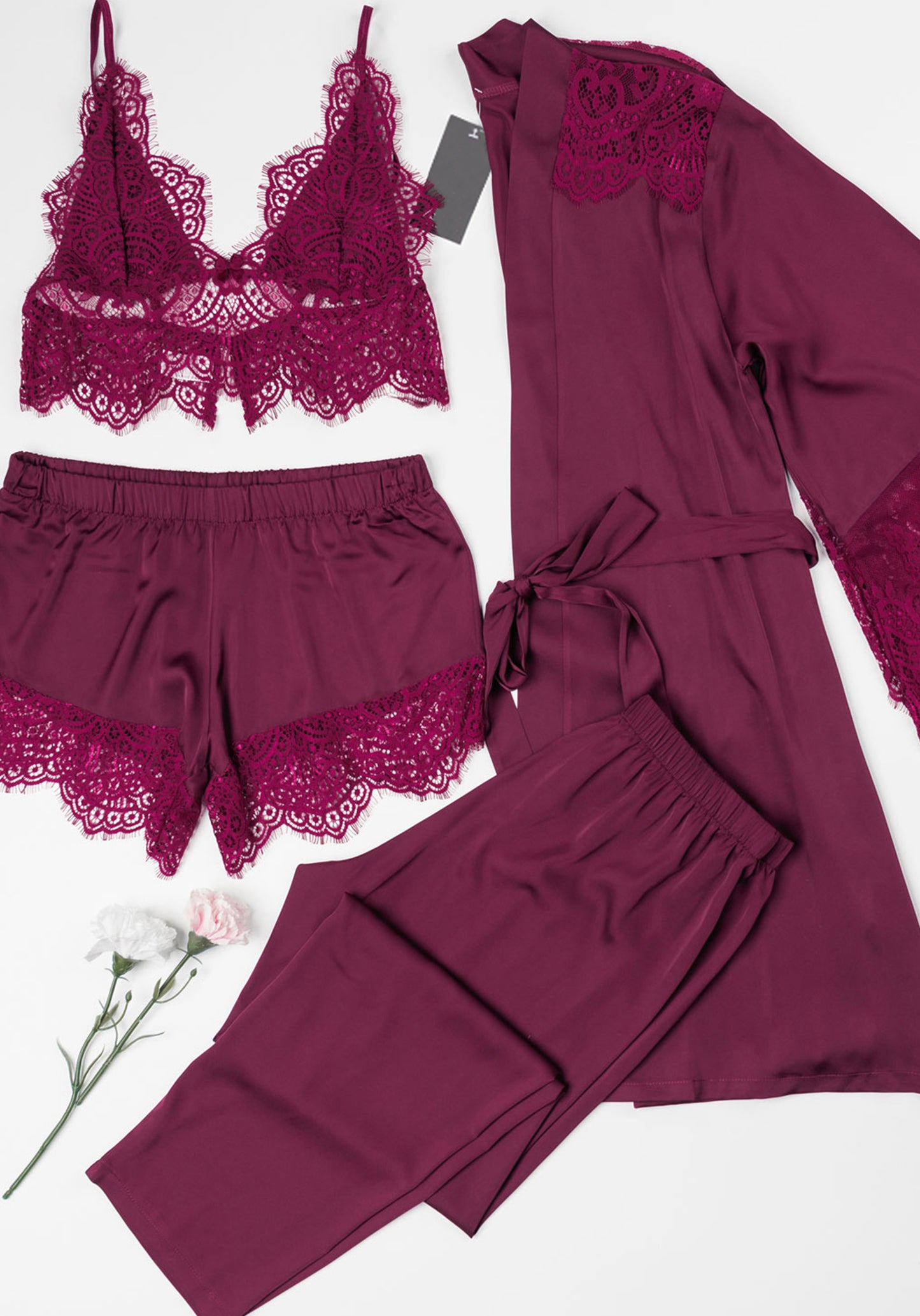 LNGR Satin 4 Piece Set