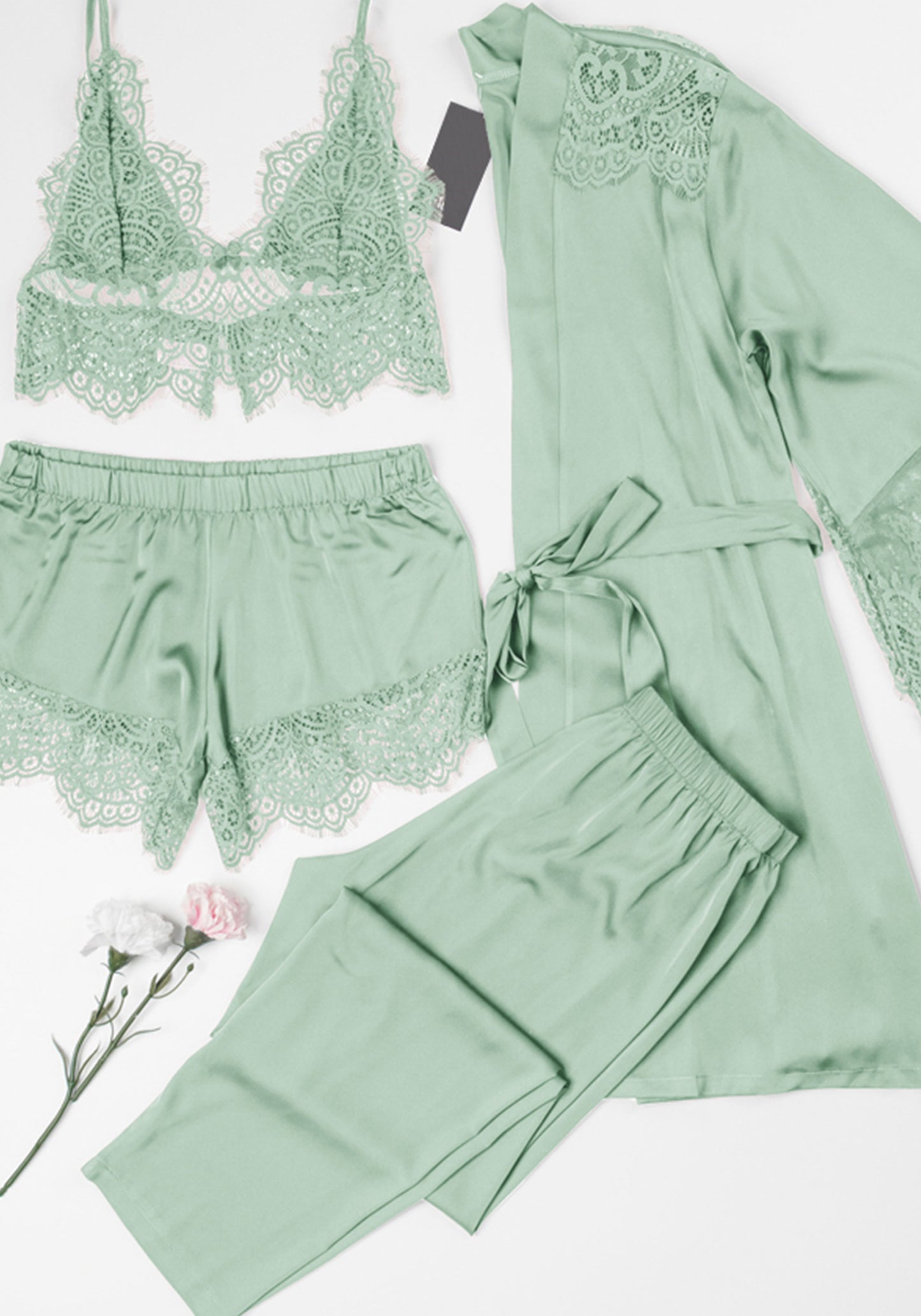 LNGR Satin 4 Piece Set